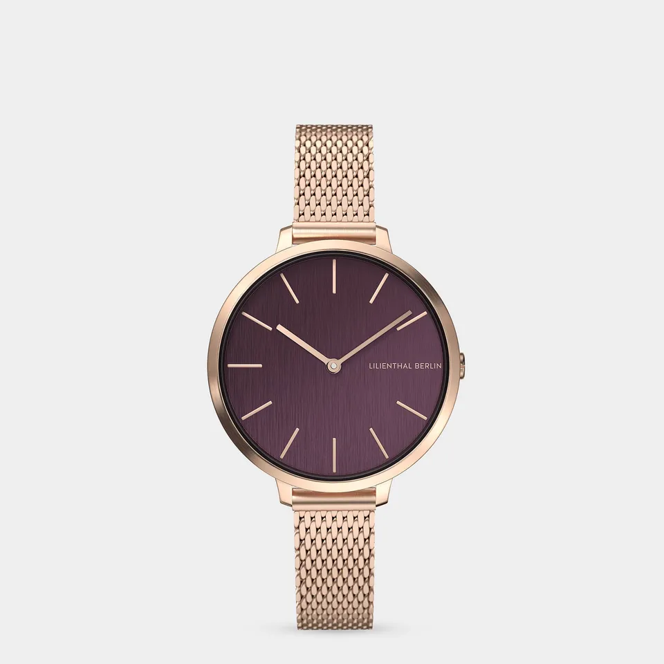 lilienthal-berlin-rosalux-quarz-uhr-rosegold-burgundy-30-mm image 1