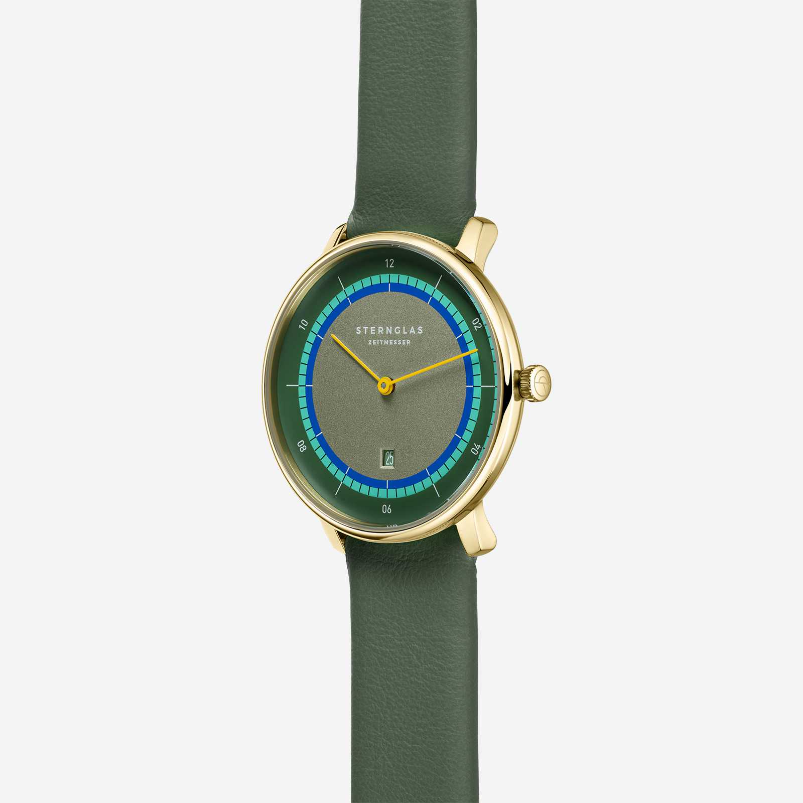 sternglas-naos-xs-edition-argo-dunkelgr-n-33mm-damenuhr-mit-lederband image 3
