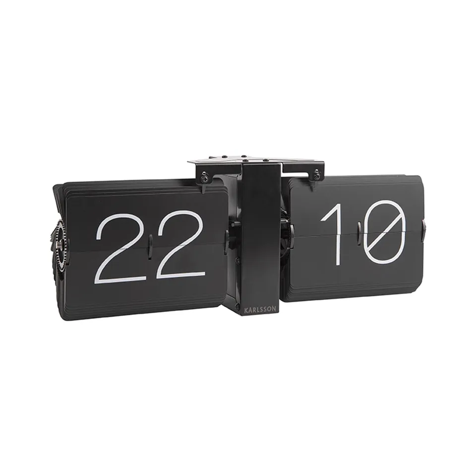 karlsson-flip-clock-no-case-schwarz-36x8-5x14-cm image 1