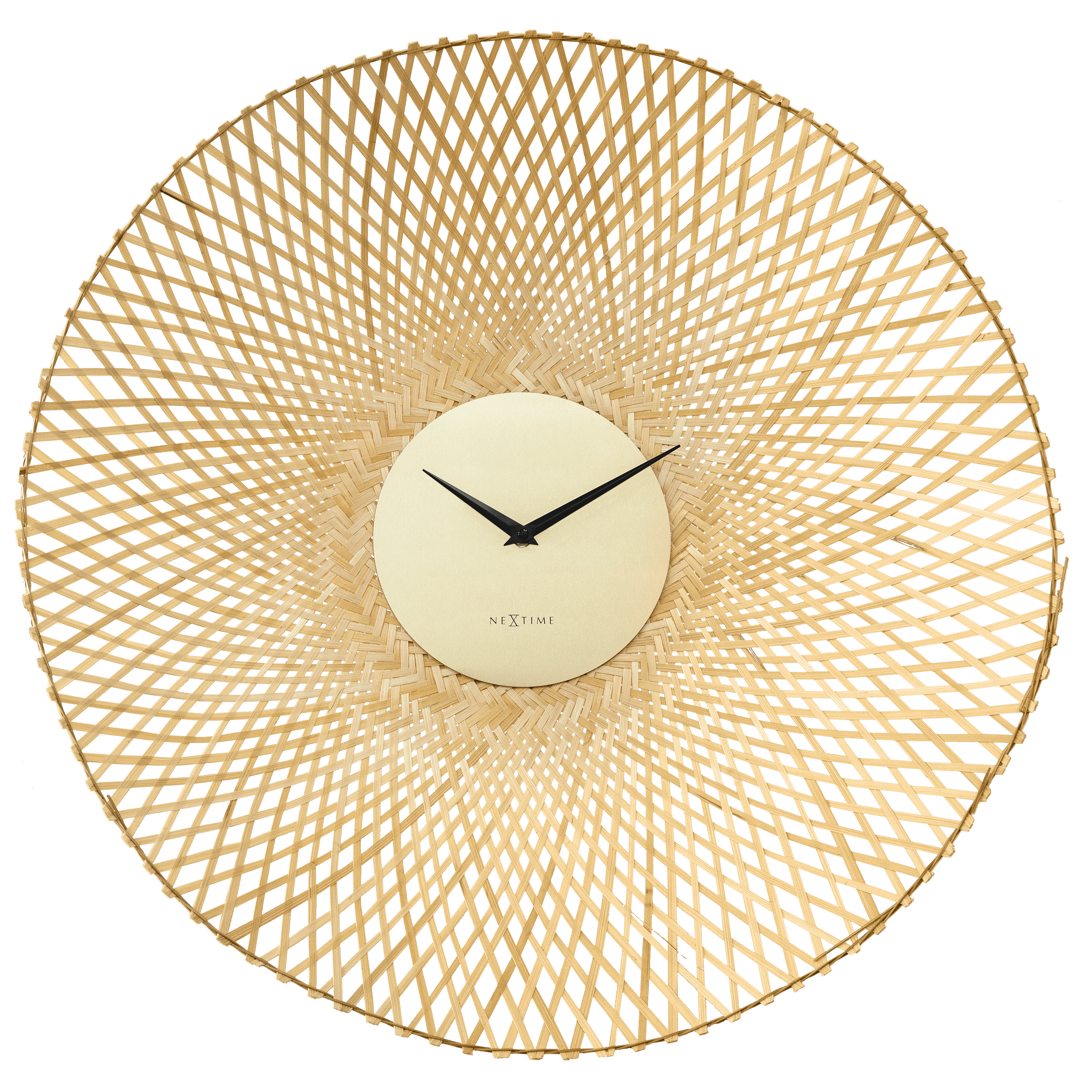 nextime-vortex-wanduhr-60-cm-bambus-braun-schwarz image 8