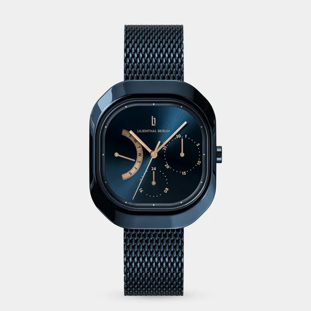 lilienthal-berlin-multimatica-damenuhr-blue-rose-gold image 1
