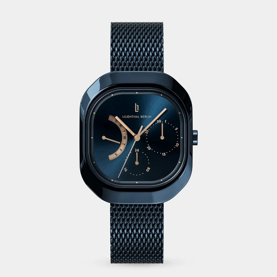 lilienthal-berlin-multimatica-damenuhr-blue-rose-gold image 1