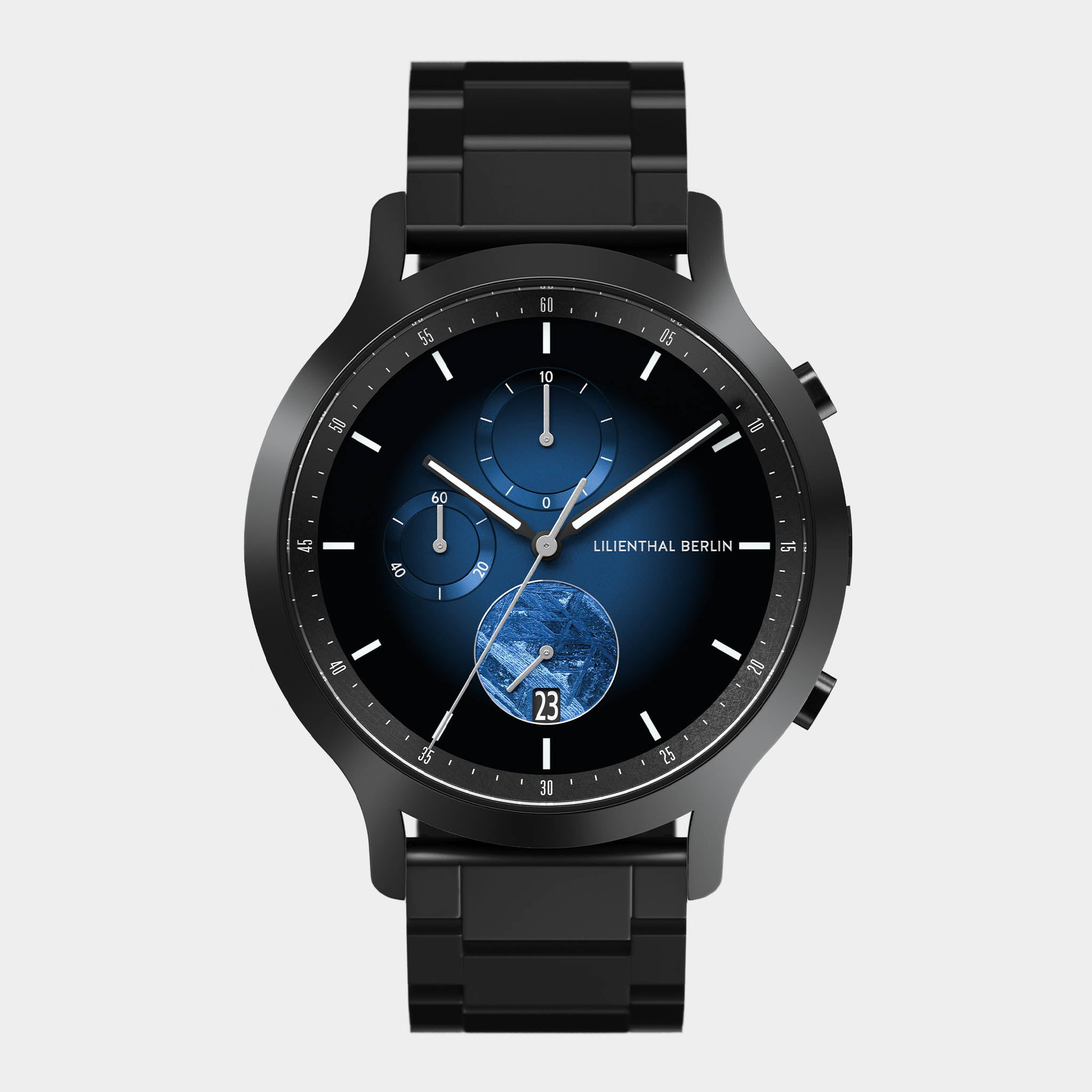 lilienthal-berlin-chronograph-meteorite-armbanduhr-blue-flare image 1