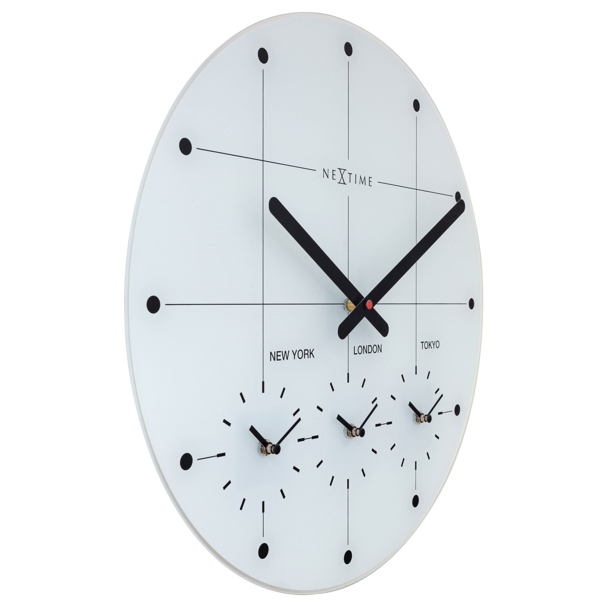 nextime-big-city-wanduhr-43-cm-glas-weltzeit-4-zonen-leise image 2