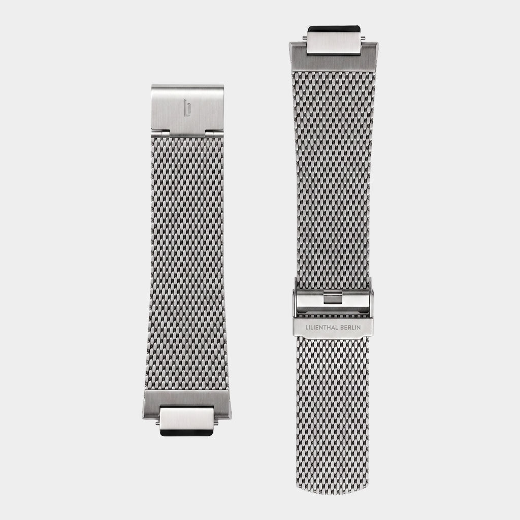 lilienthal-berlin-mesh-armband-silver-brushed-wechselband image 3