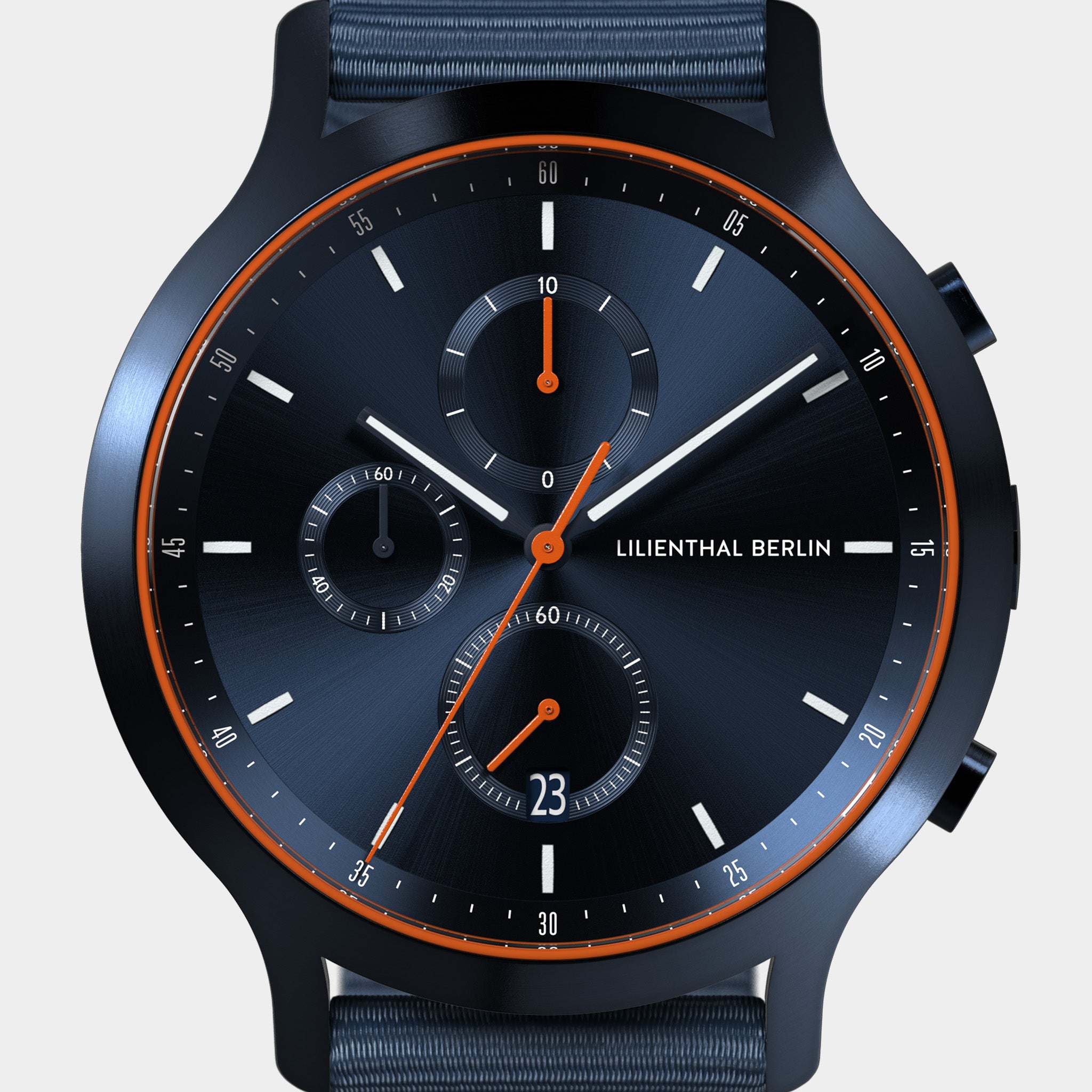 lilienthal-berlin-chronograph-blue-orange-herrenuhr image 4