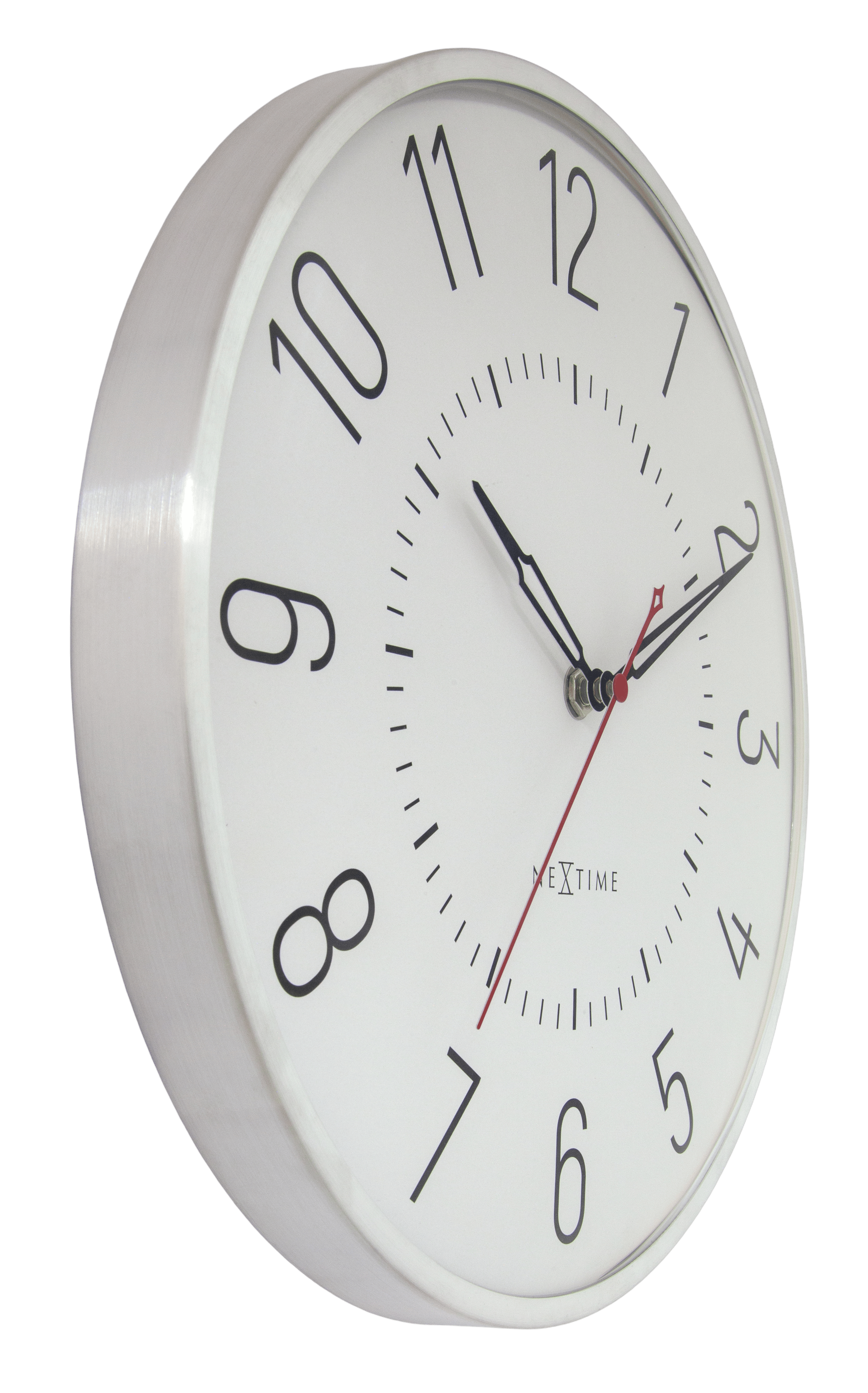 nextime-rotterdam-wanduhr-30-5-cm-aluminium-mit-gew-lbtem-glas-silent image 7