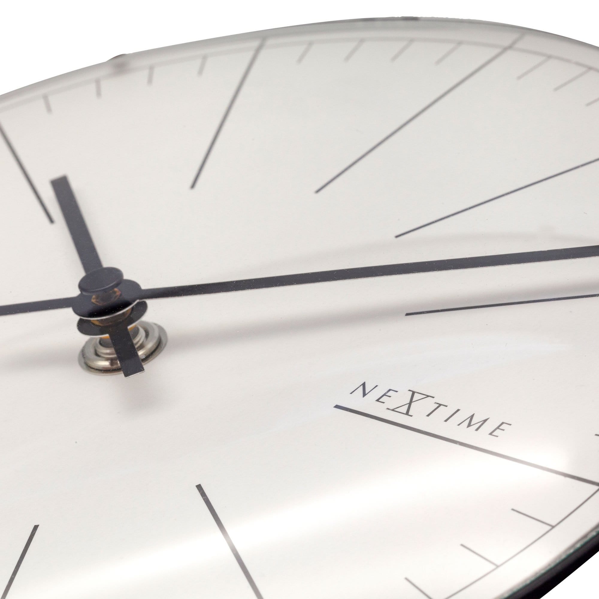 nextime-big-stripe-mini-dome-tisch-und-wanduhr-20-cm-glas-schwarz-wei image 4