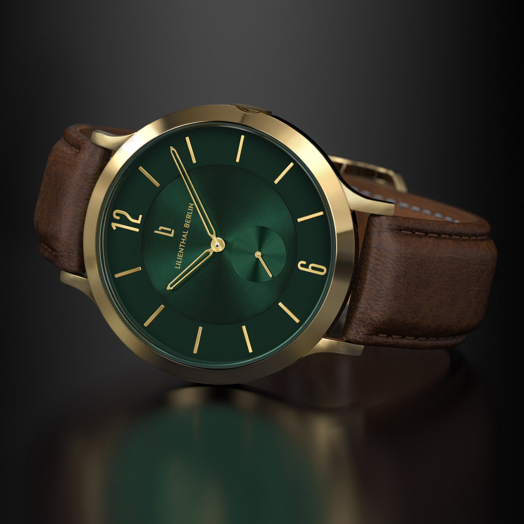 lilienthal-berlin-the-classic-gold-green-armbanduhr-42-5-mm image 3