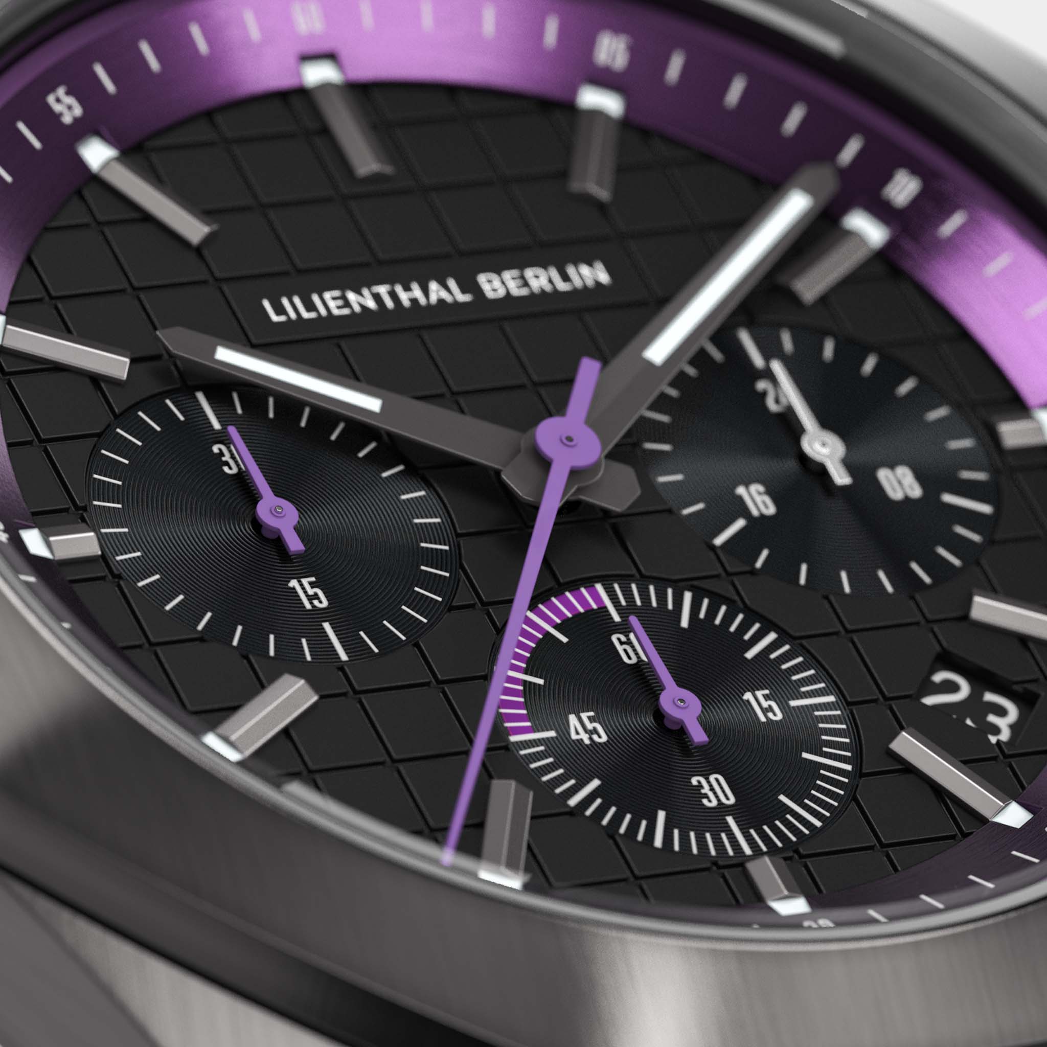 lilienthal-berlin-octachrono-chronograph-dark-silver-purple-40-mm-edelstahl image 4