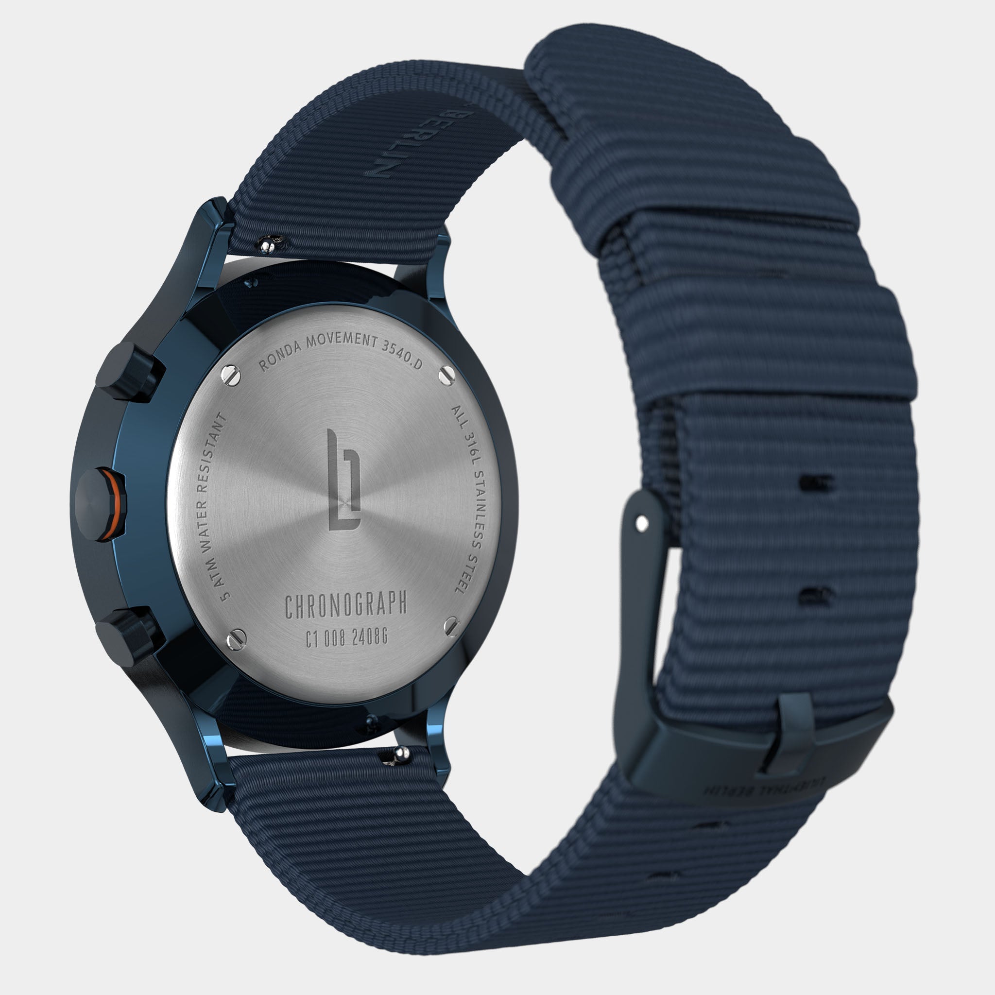lilienthal-berlin-chronograph-blue-orange-herrenuhr-midnight-blue image 8