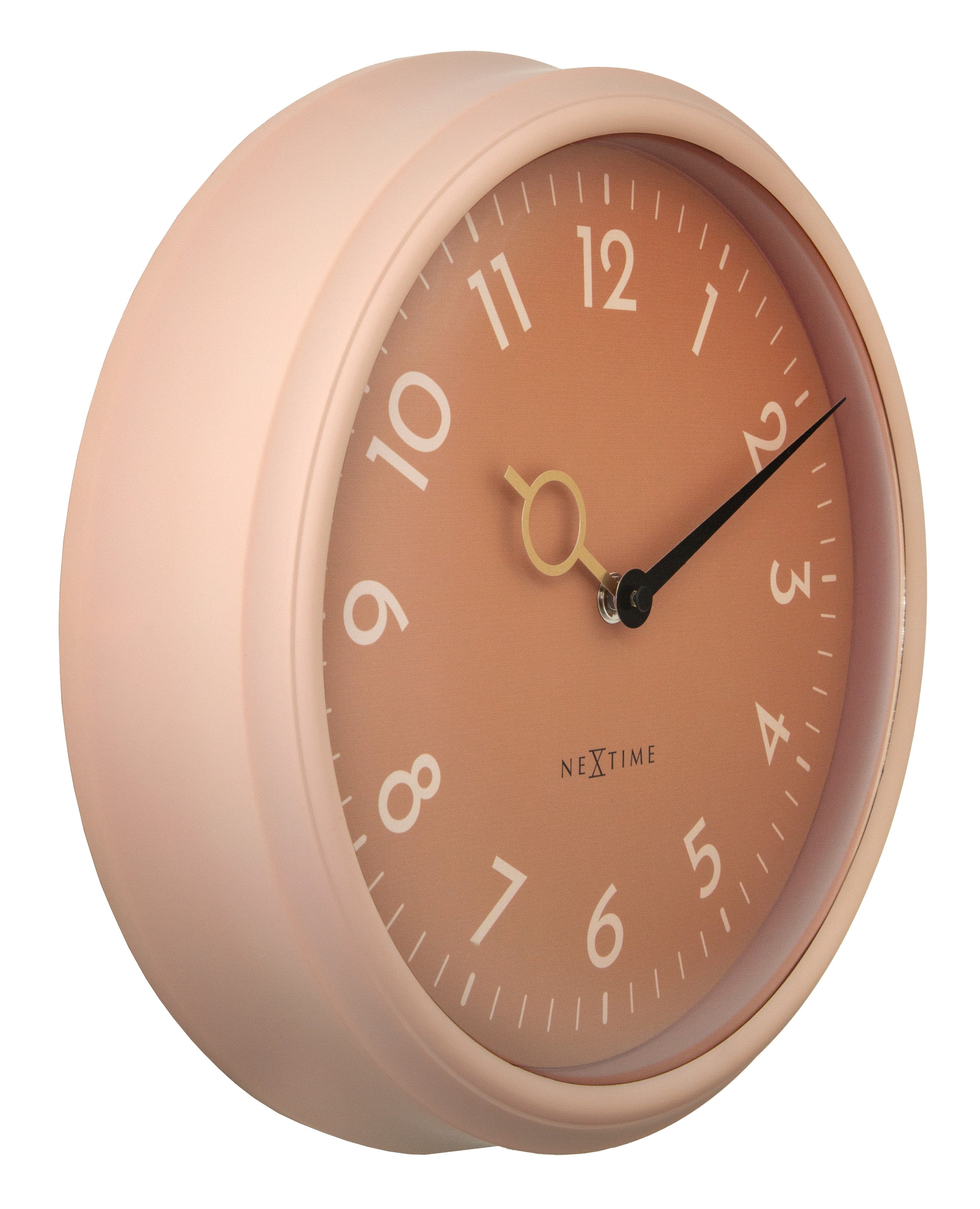 nextime-golden-hour-wall-wanduhr-30-5-cm-abs-pfirsich-teal image 2