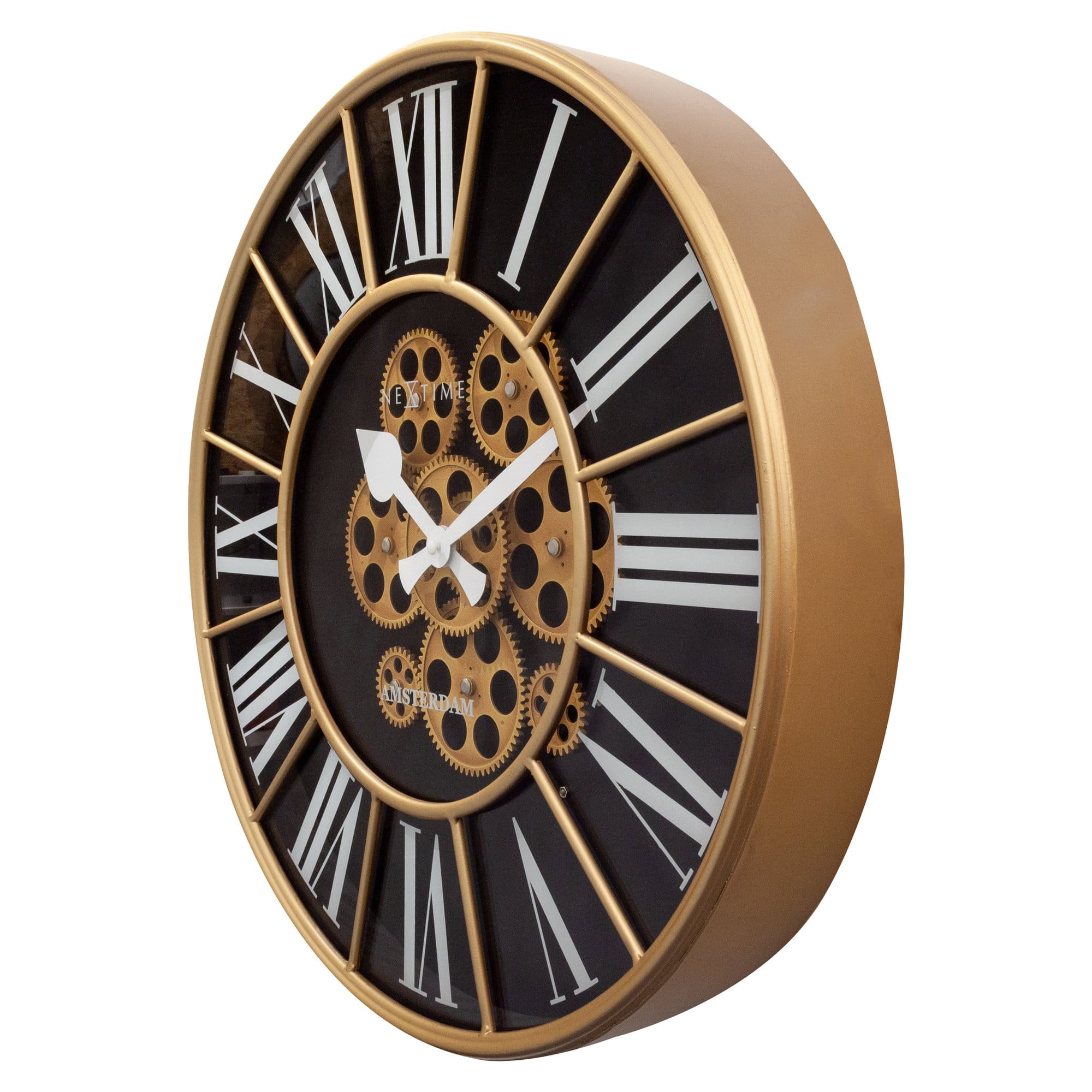 nextime-william-moving-gear-wanduhr-50-cm-gro-e-zahnrad-uhr-schwarz image 6