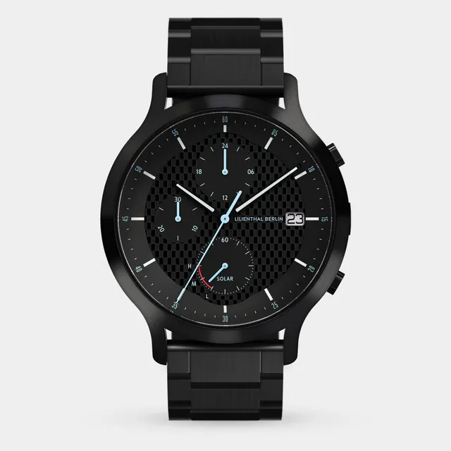 lilienthal-berlin-chronograph-solar-edition-i-herrenuhr-mit-metallarmband image 1