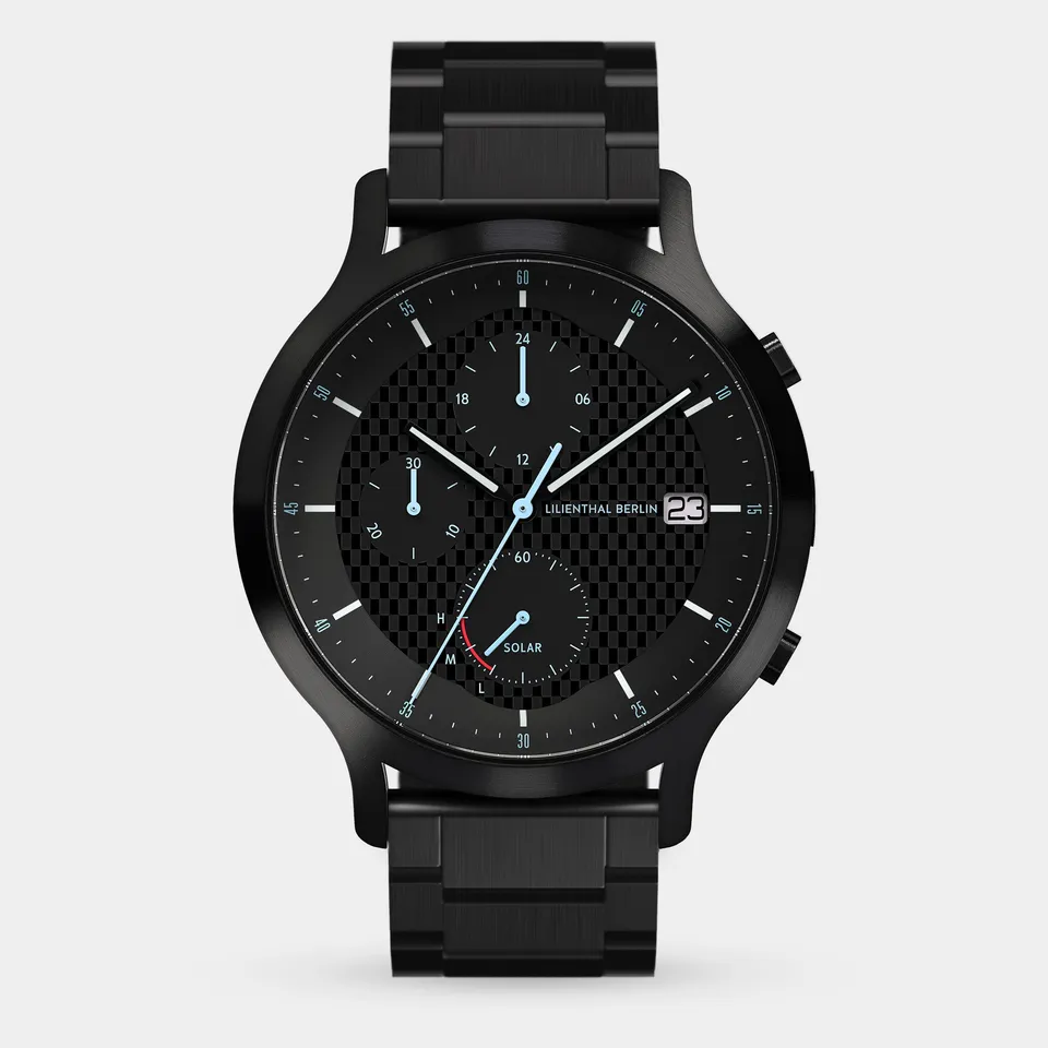 lilienthal-berlin-chronograph-solar-edition-i-herrenuhr-mit-metallarmband image 1