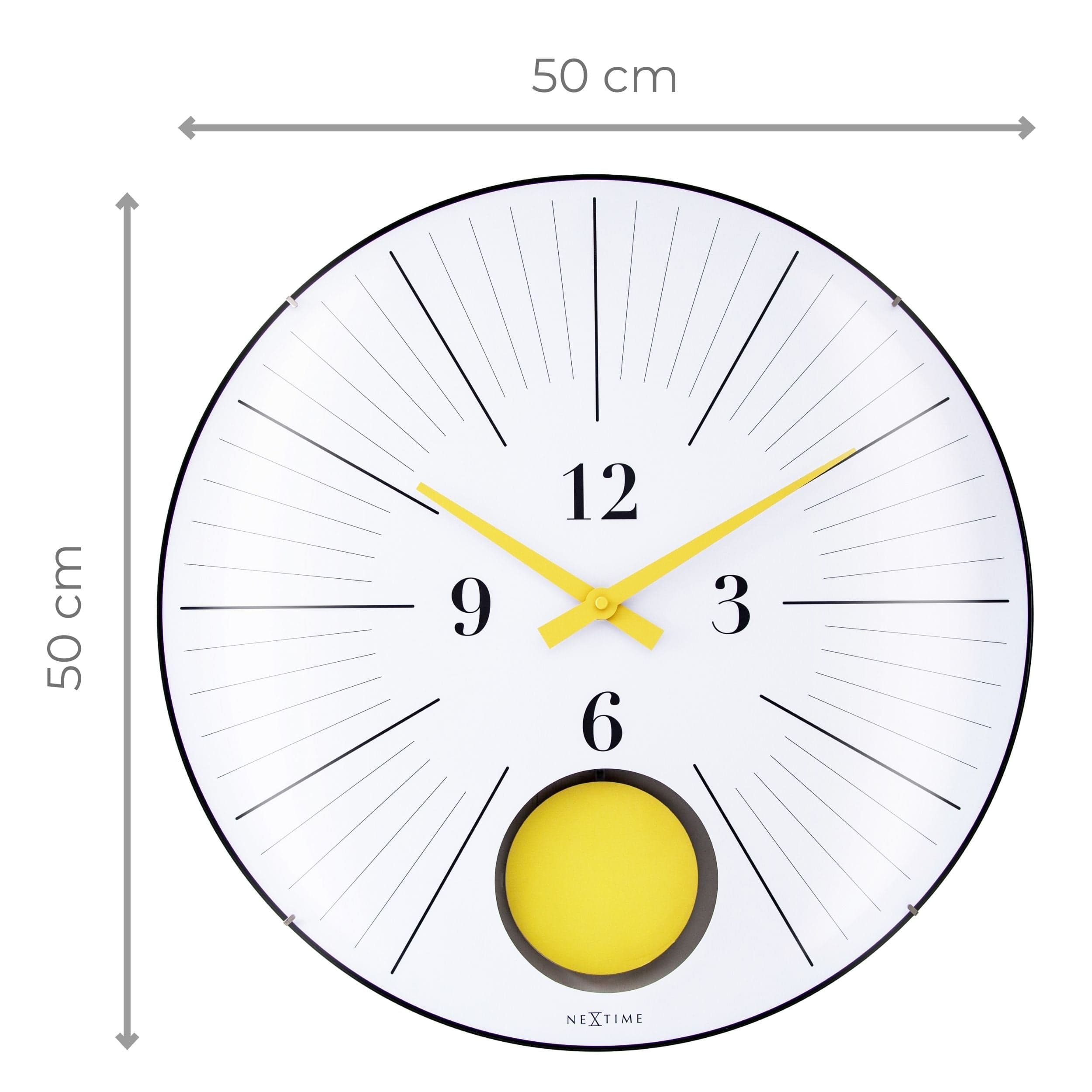 nextime-duomo-50-pendulum-wanduhr-analog-50-cm-pendel-glas image 6