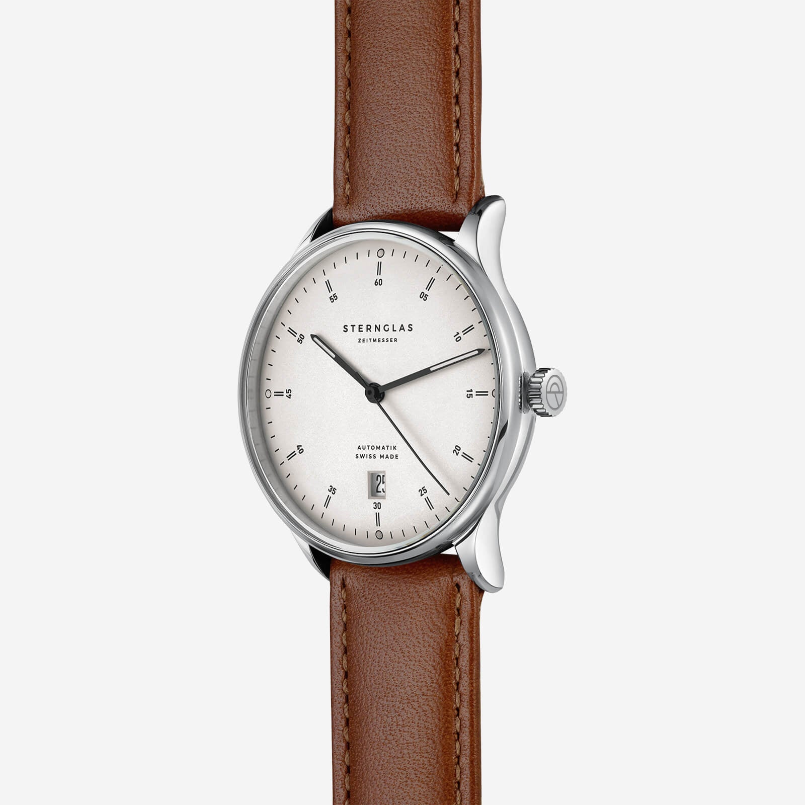 sternglas-kanton-2-0-silber-modena-braun-39-mm-unisex-uhr image 4
