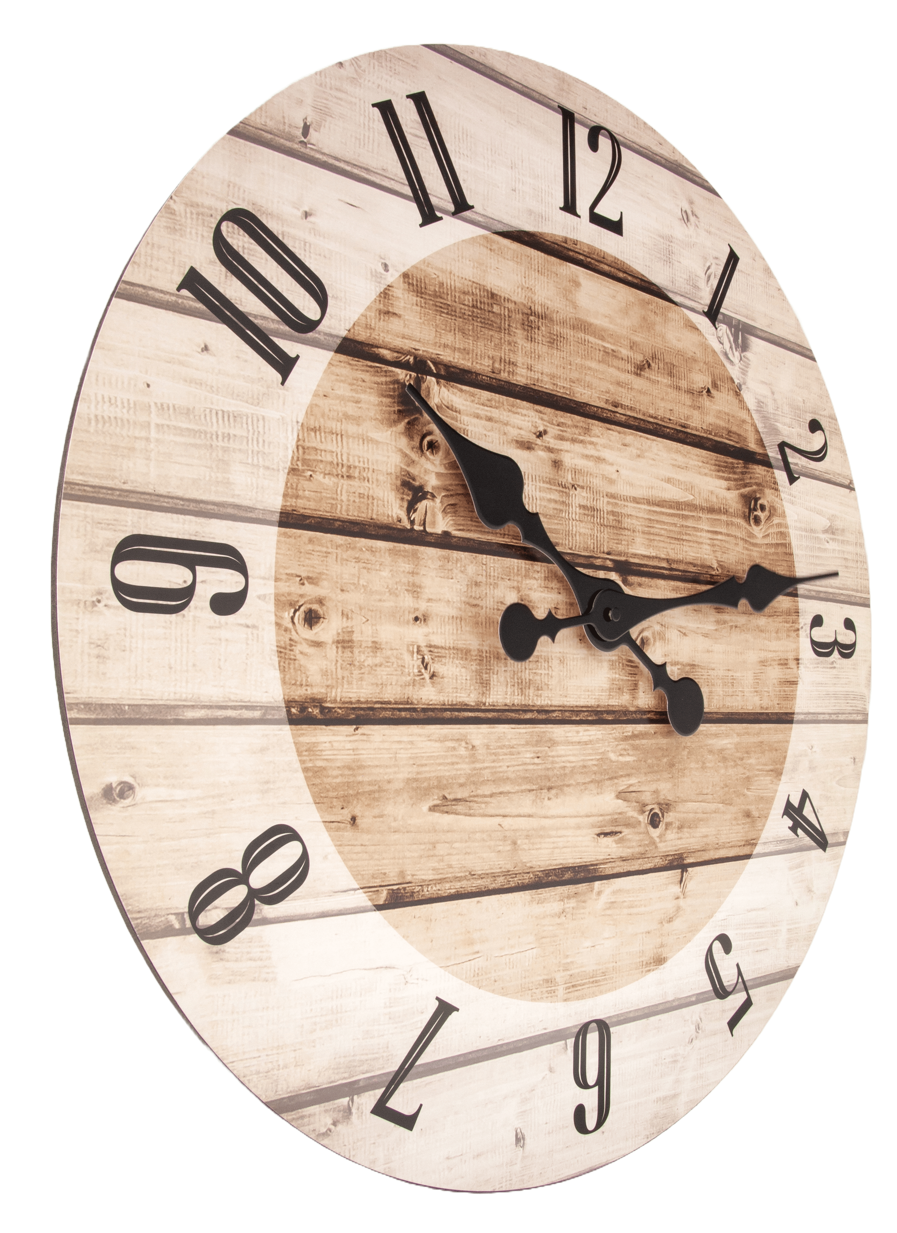 nextime-nadir-wanduhr-55cm-analog-holz-braun-mdf image 2
