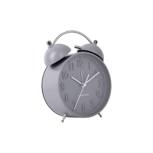 karlsson-wecker-iconic-twin-bell-wecker-grau-11cm image 2