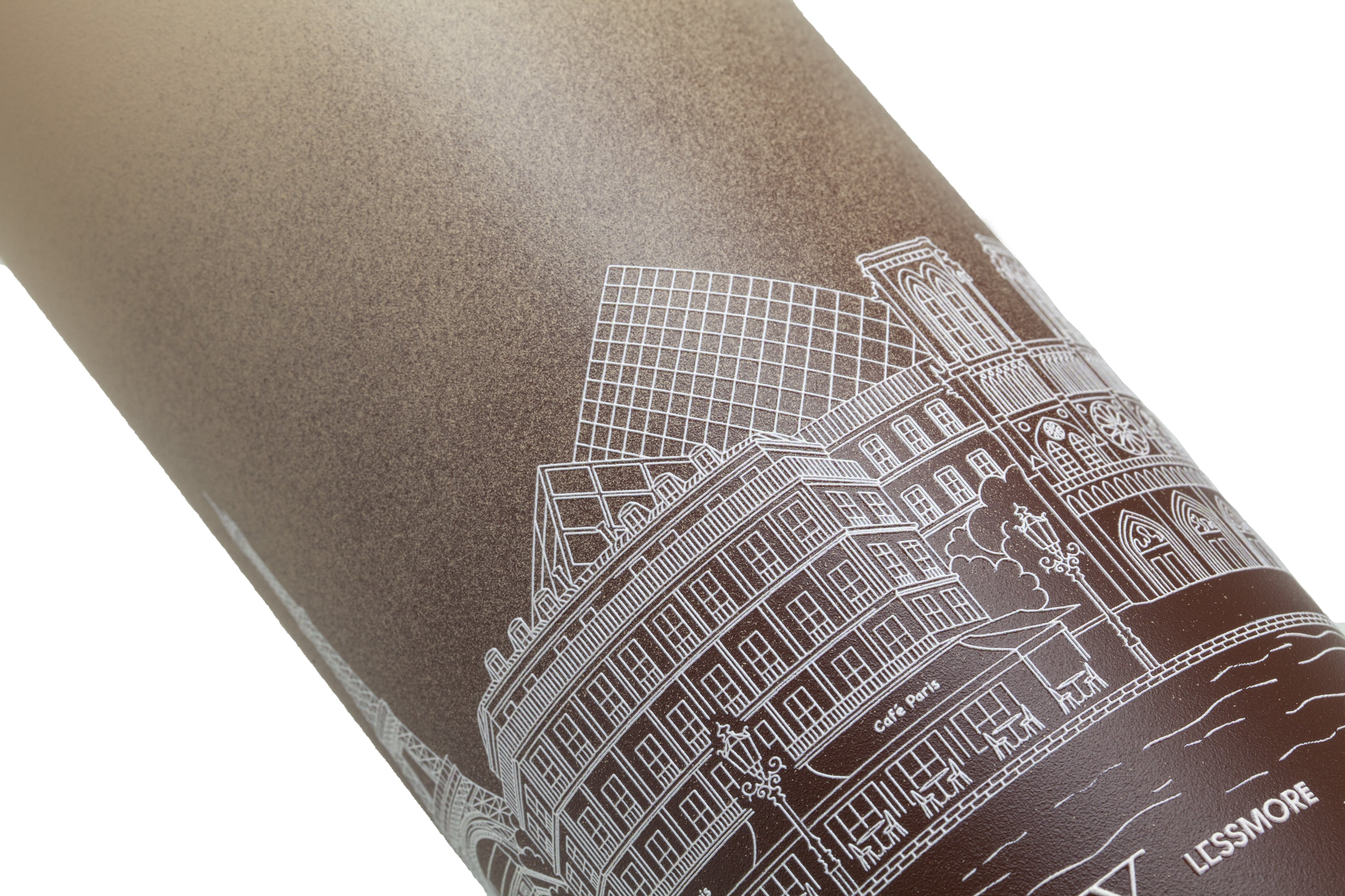 nextime-skyline-bottle-paris-thermoflasche-355-473-710-ml-braun image 4