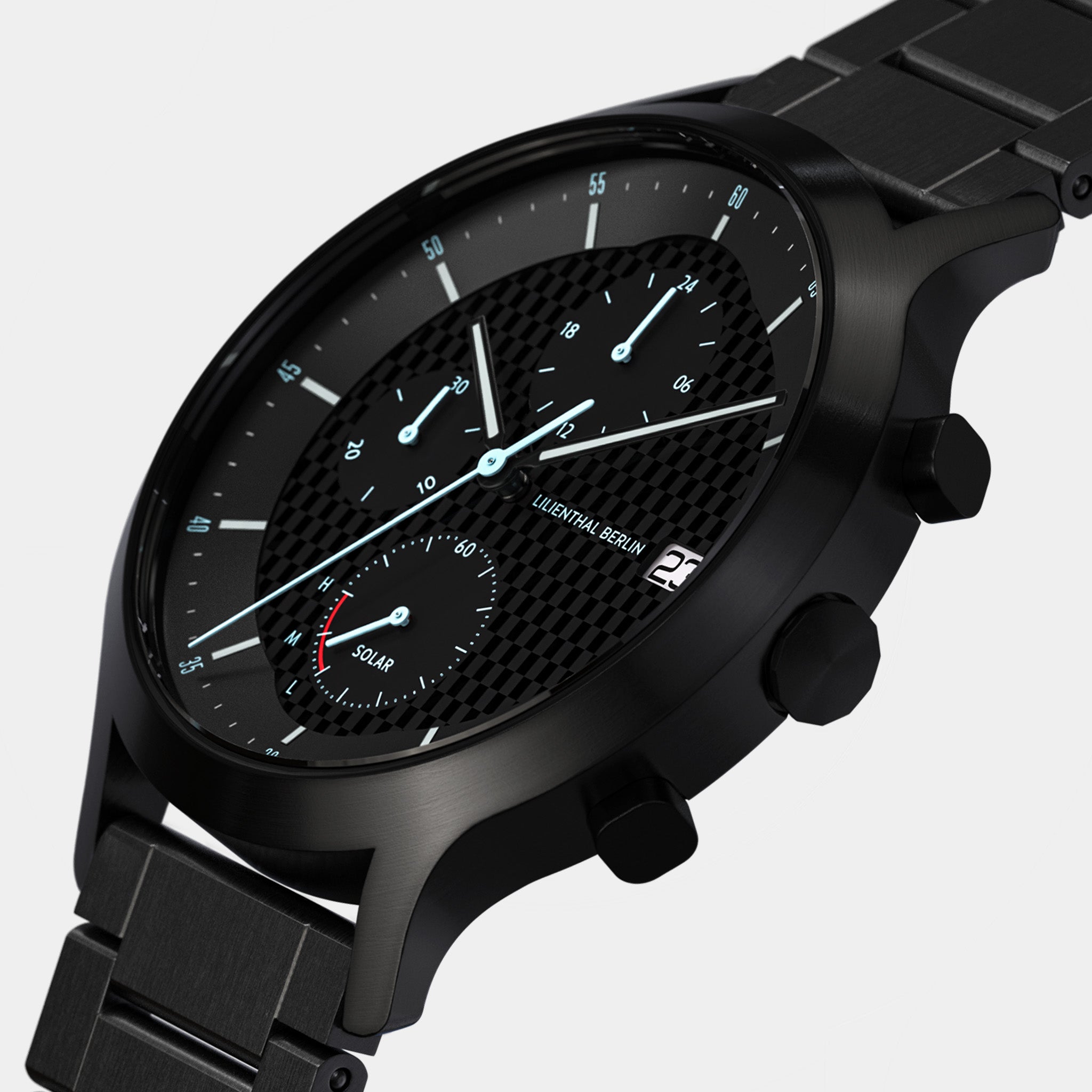 lilienthal-berlin-chronograph-solar-edition-i-herrenuhr-mit-metallarmband image 2