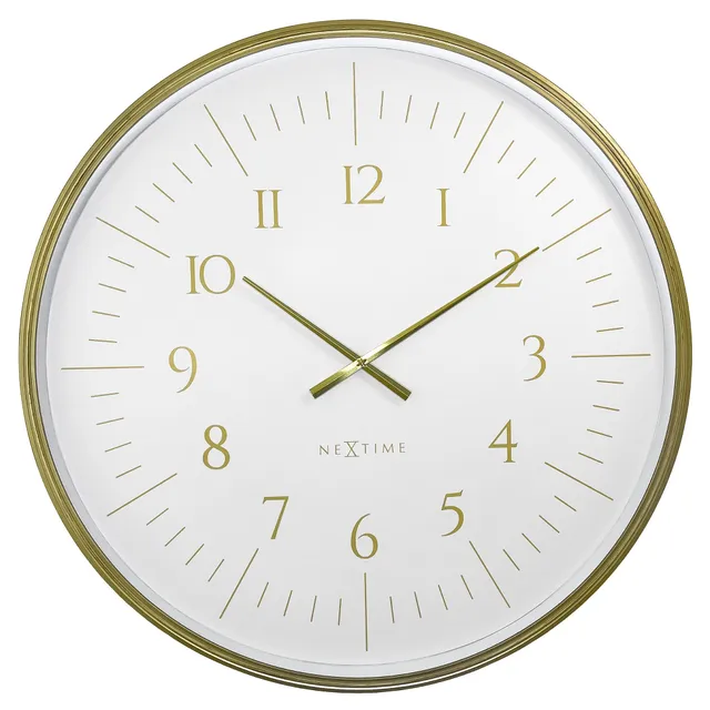 nextime-galaxy-large-wanduhr-77-cm-schwarz-wei-kunststoff-geb-rstetes-goldgeh-us image 1