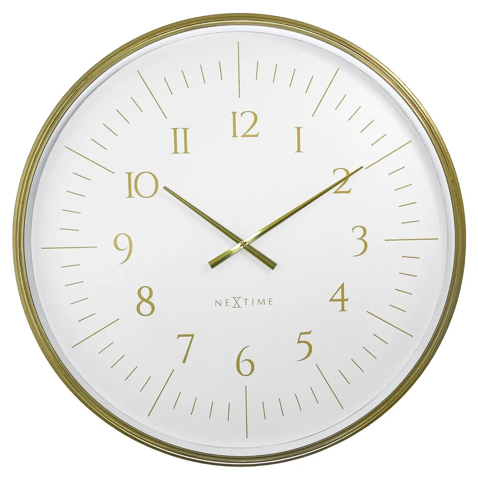 nextime-galaxy-large-wanduhr-77-cm-schwarz-wei-kunststoff-geb-rstetes-goldgeh-us image 1