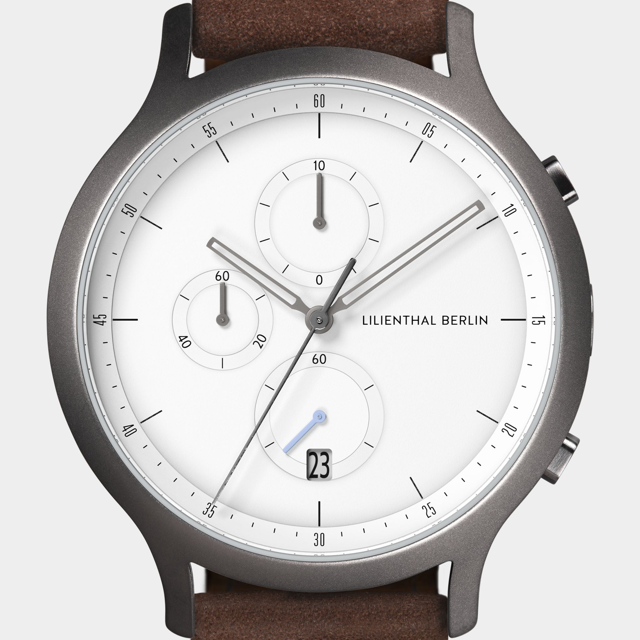 lilienthal-berlin-chronograph-dark-silver-white-lederarmband image 6