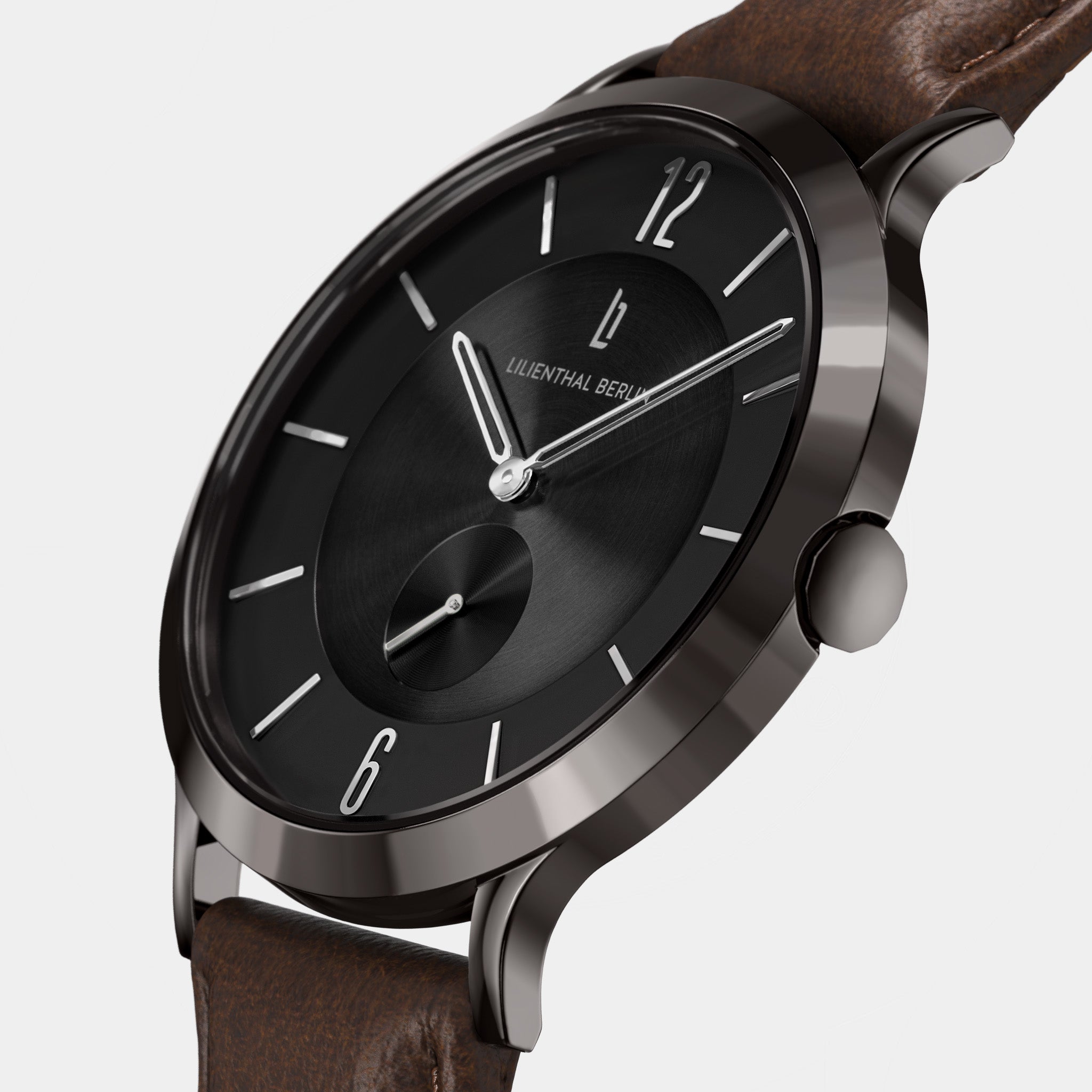 lilienthal-berlin-the-classic-dark-silver-black-armbanduhr image 2