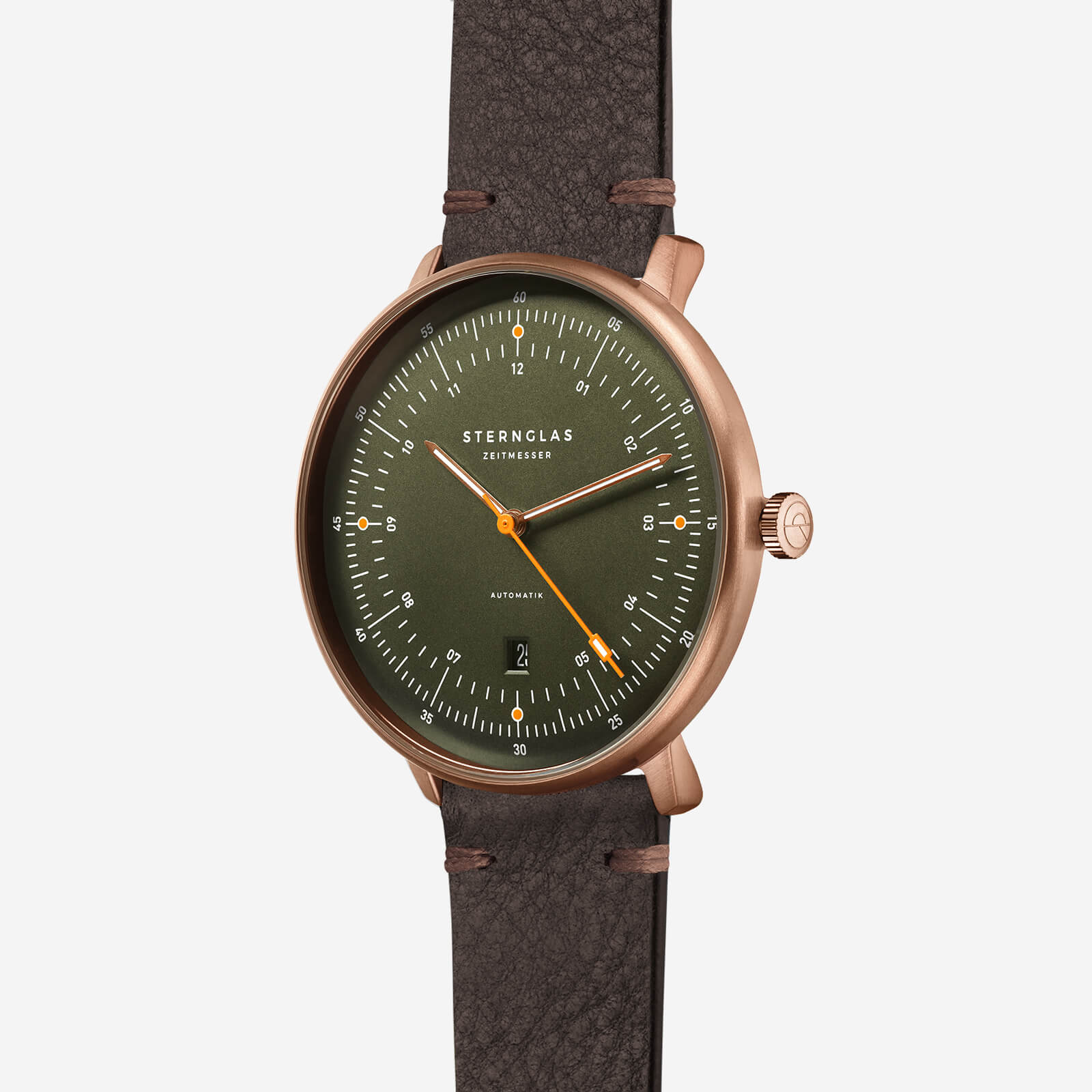 sternglas-hamburg-automatik-edition-bronze-42-mm-gr-n-leder image 3