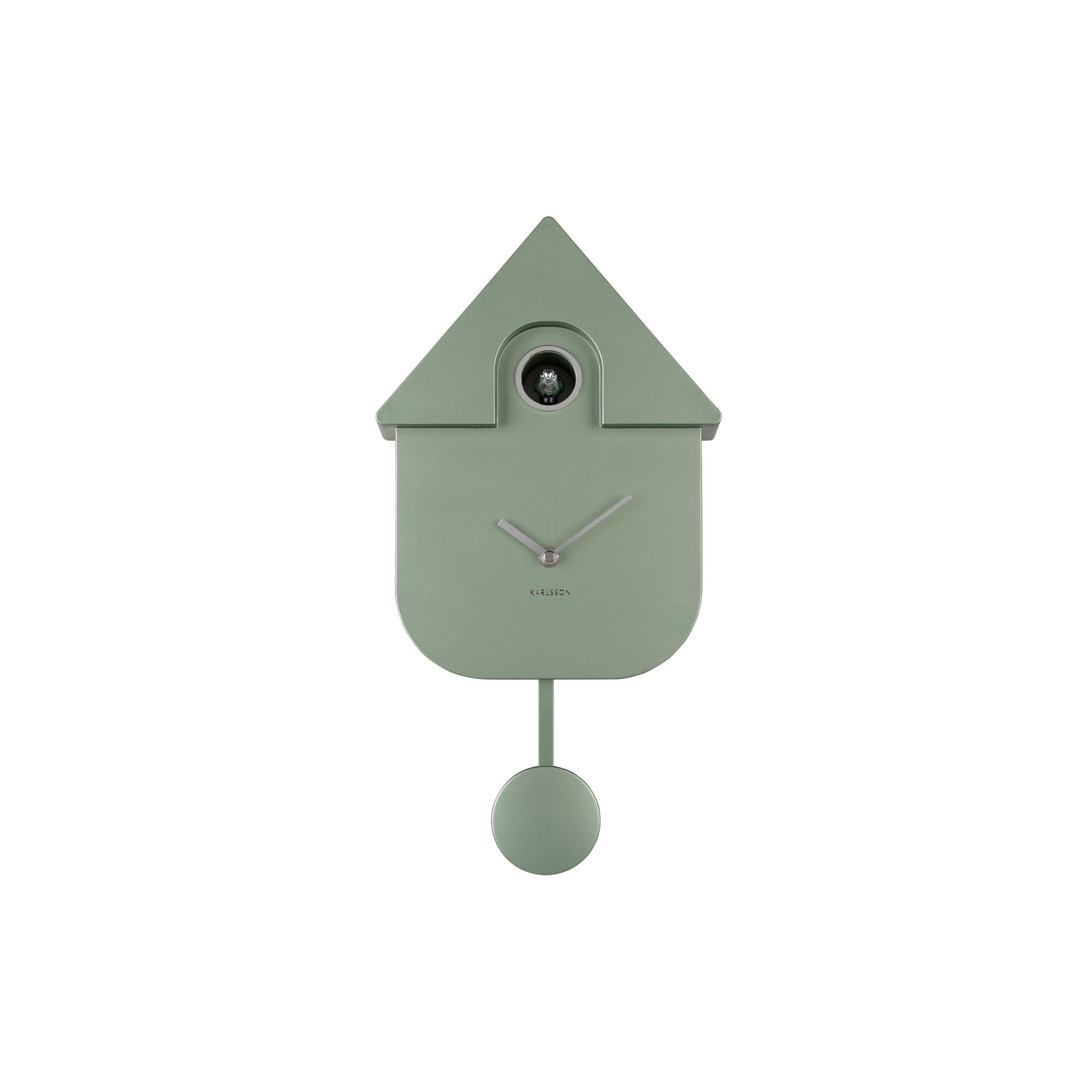 karlsson-modern-cuckoo-kuckucksuhr-metall-gr-n-21-5x8-5x41cm image 4
