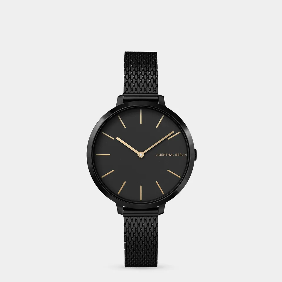 lilienthal-berlin-rosalux-black-gold-damenuhr-30-mm image 1