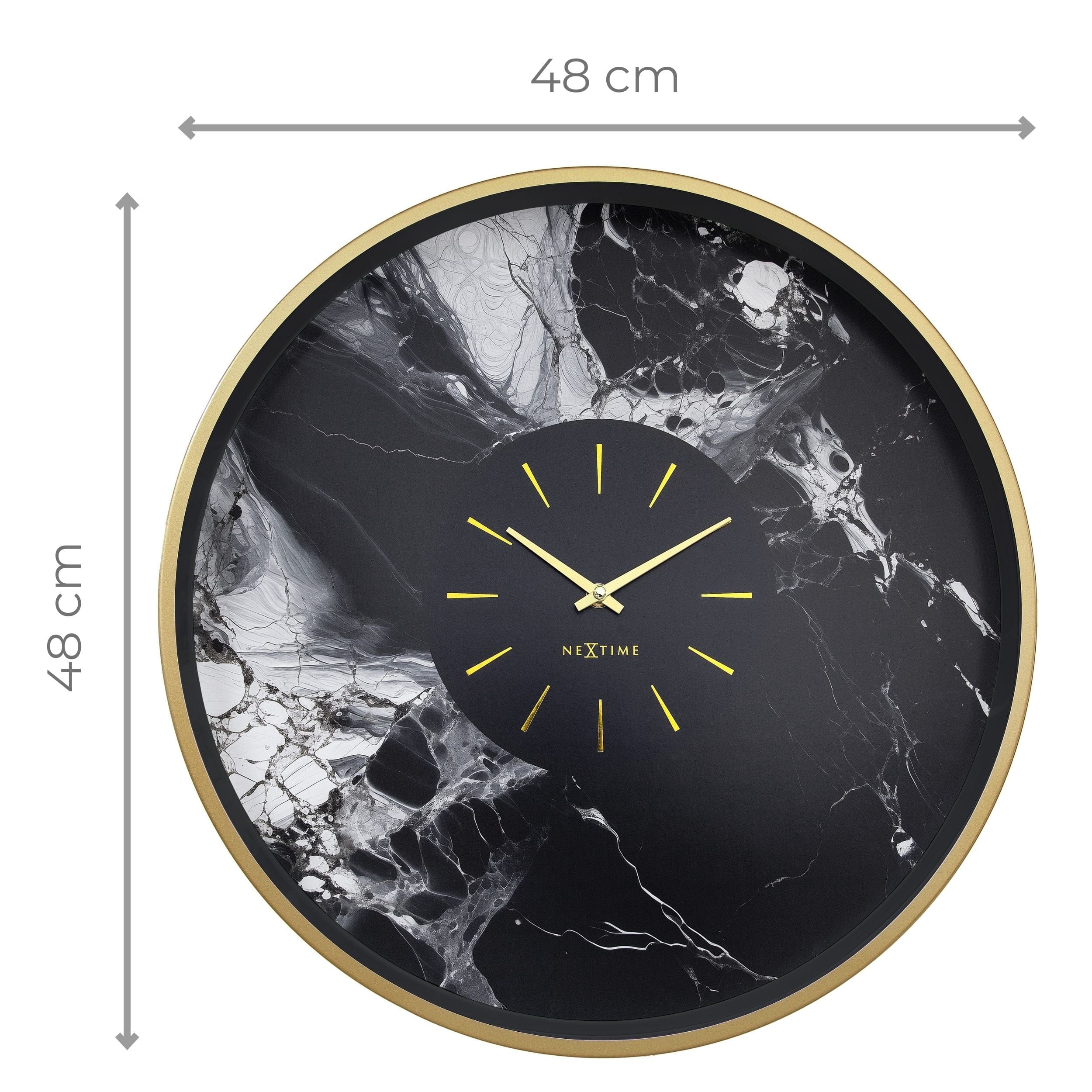 nextime-marble-duo-wanduhr-analog-48-cm-aluminium-lautlos image 8