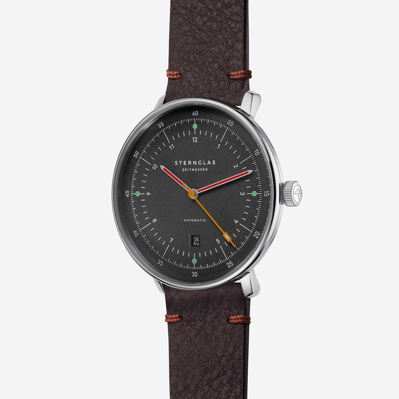 sternglas-hamburg-automatik-neugraphit-42-mm-leder image 2