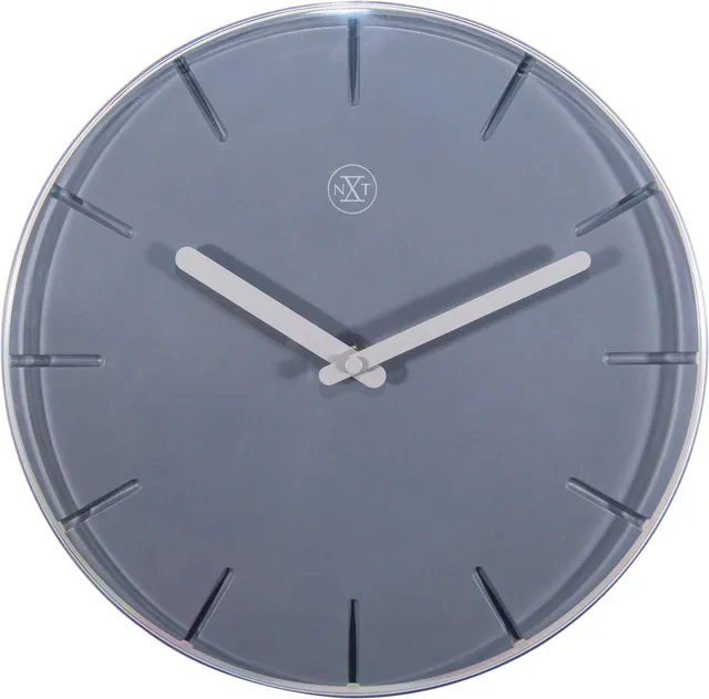 nextime-sweet-wanduhr-29-5-cm-kunststoff-grau-lachs image 1
