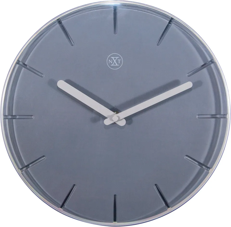 nextime-sweet-wanduhr-29-5-cm-kunststoff-grau-lachs image 1