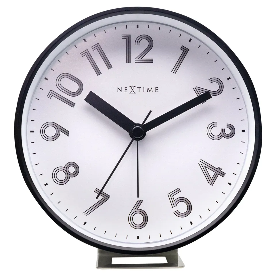 nextime-reflect-tisch-und-wanduhr-mit-alarm-leise-lichtfunktion-12-5-x-13-x-5-5- image 1