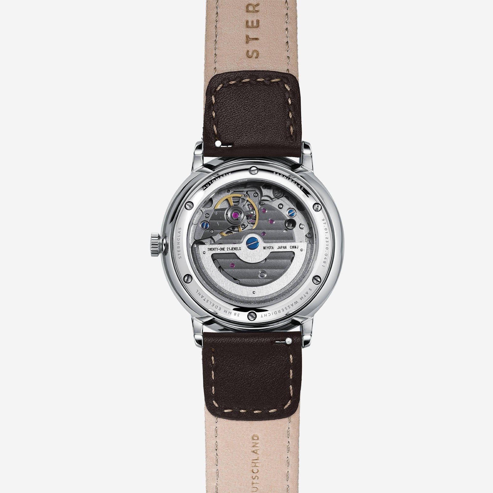 sternglas-lumatik-automatik-unisex-armbanduhr-38-mm-beige-leder image 8