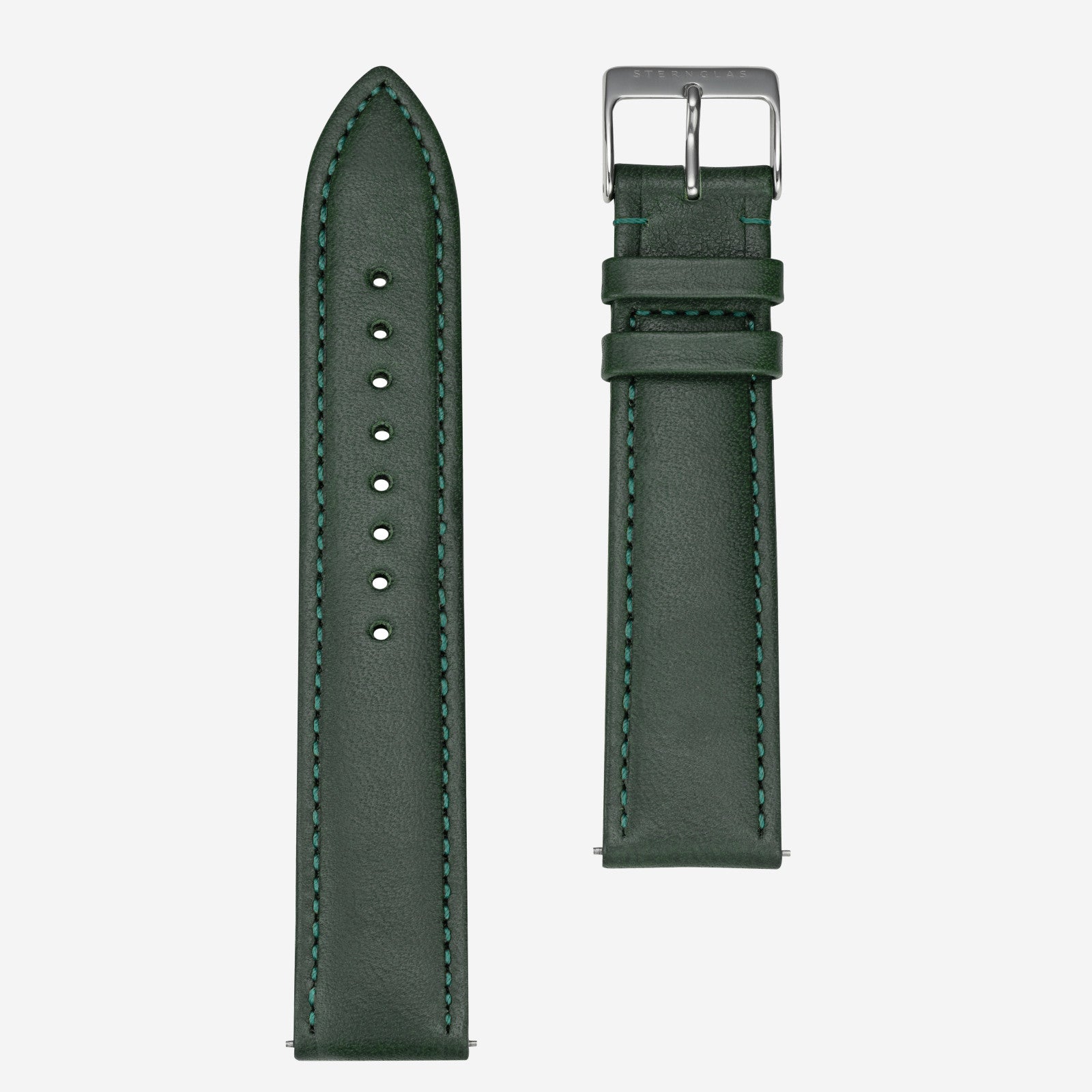 sternglas-modena-20-uhrenarmband-gr-n-silber-xl image 1