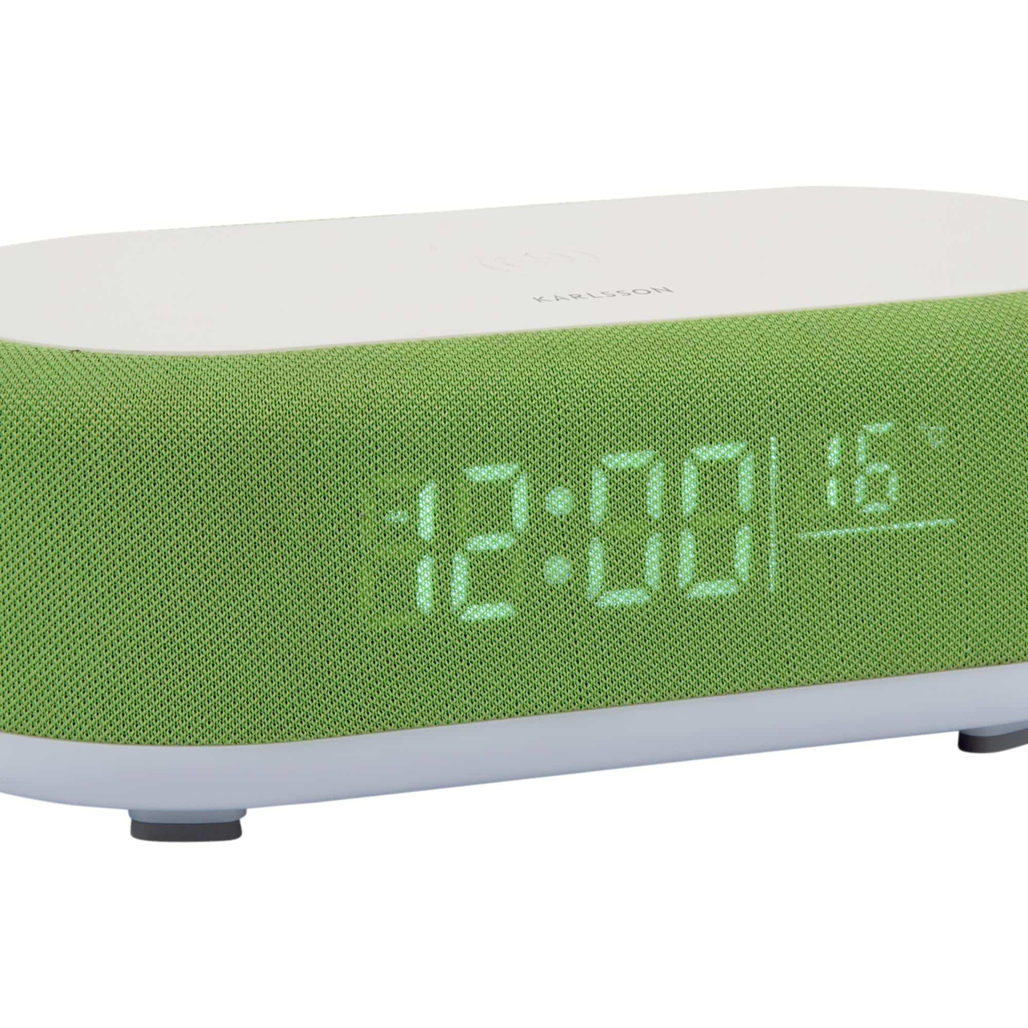 karlsson-vogue-wecker-hellgr-n-19-8-x-9-8-x-7-cm-mit-bluetooth-lautsprecher-und- image 3