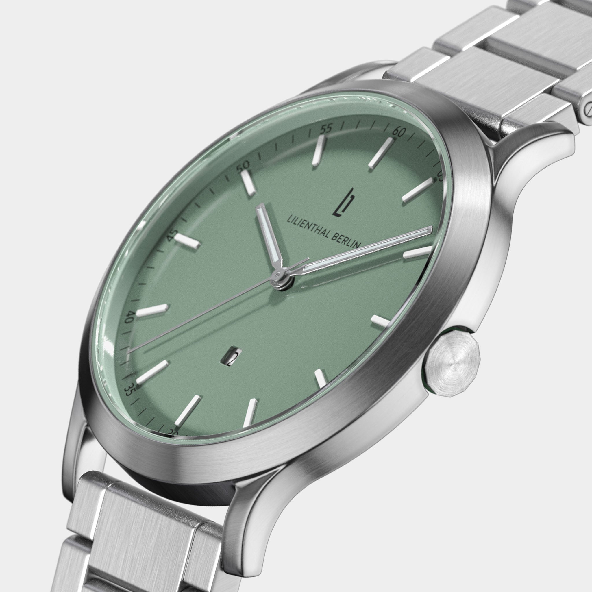 lilienthal-berlin-huxley-uhr-silver-sage-green-40-mm image 2