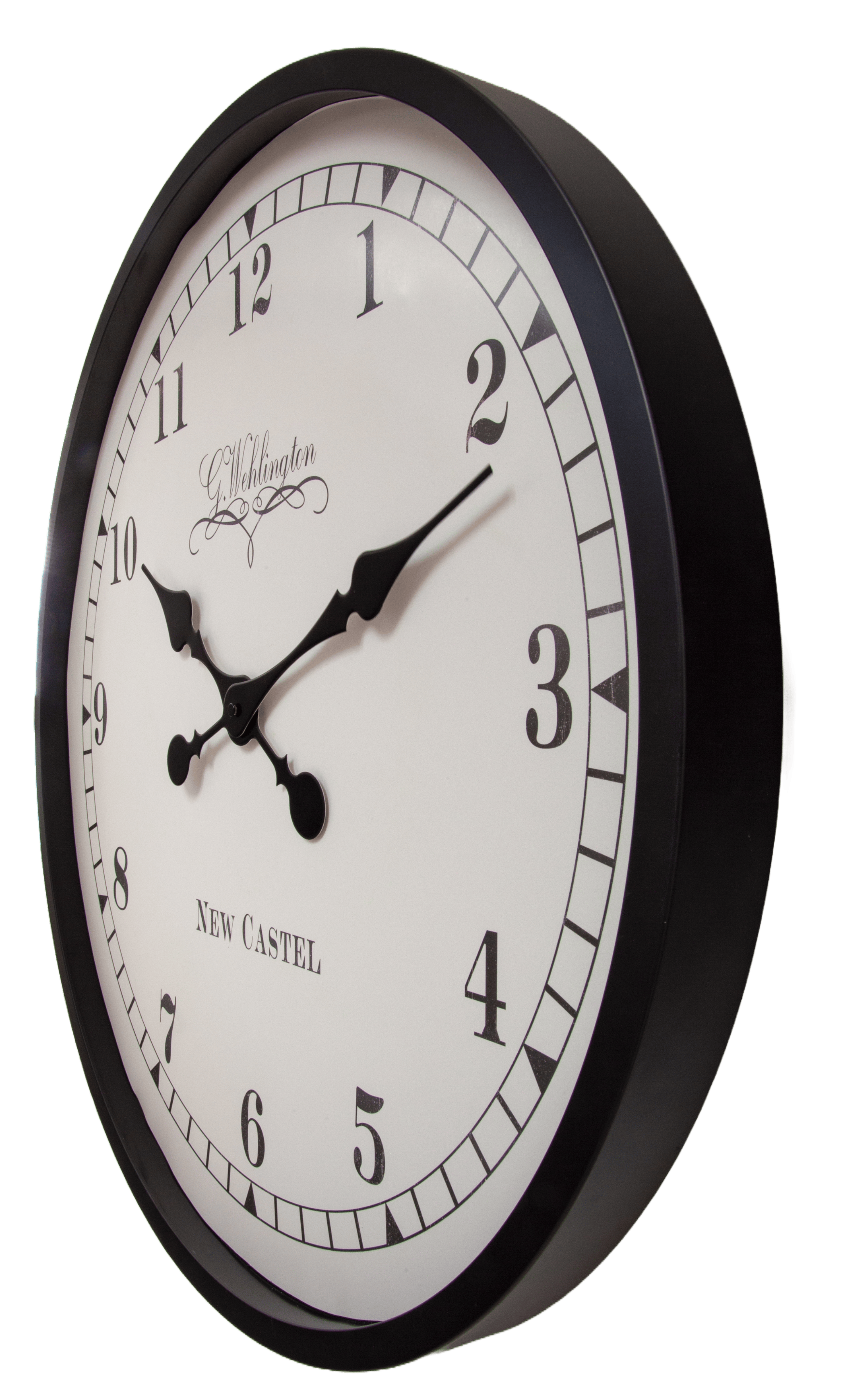 nextime-ambera-wanduhr-60-cm-kunststoff-schwarz-creme image 3