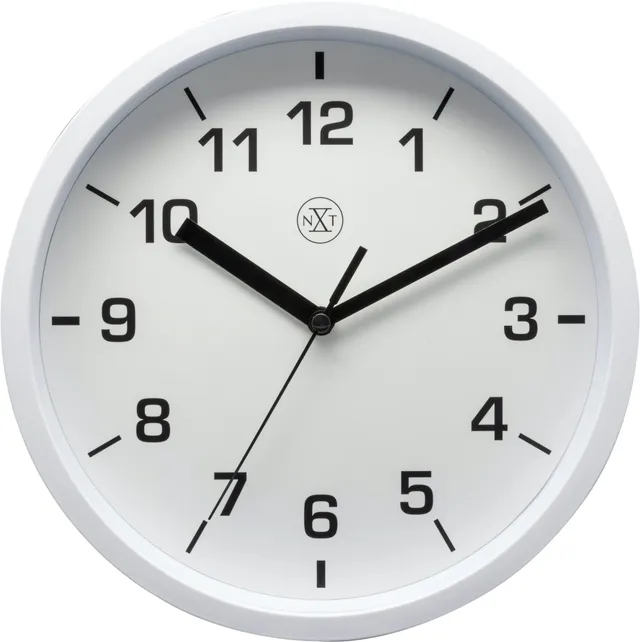 nextime-easy-small-wanduhr-20-cm-kunststoff-wei image 1