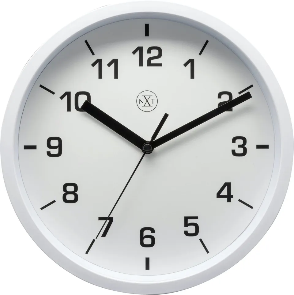nextime-easy-small-wanduhr-20-cm-kunststoff-wei image 1