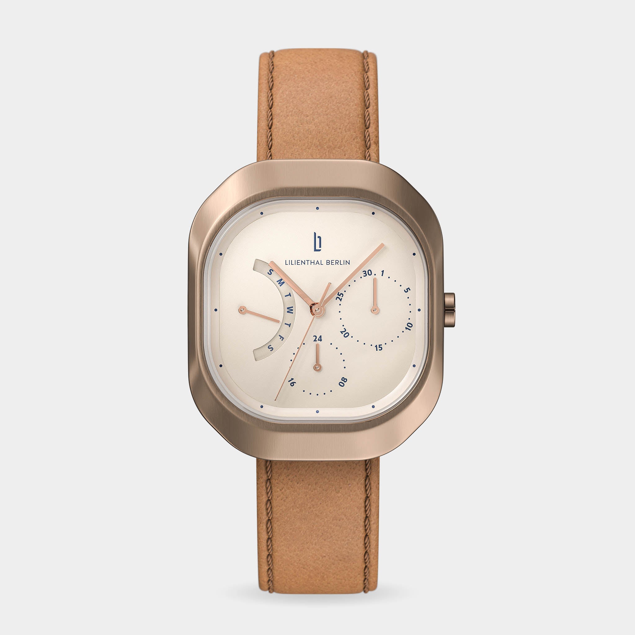 lilienthal-berlin-multimatica-bronze-almond-rechteck-uhr-mit-datum image 1