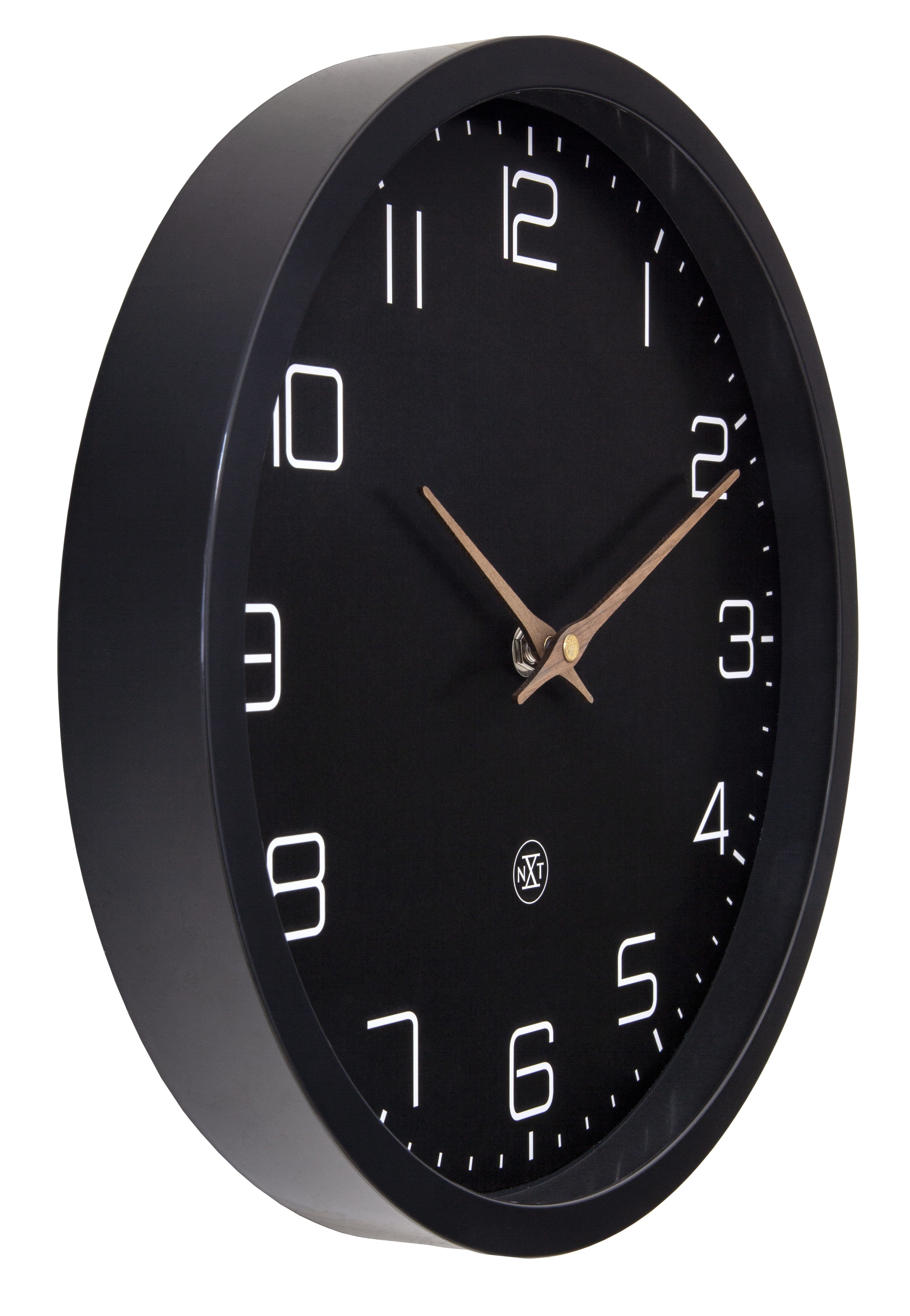 nextime-eco-wanduhr-30-cm-analog-lautlos-beige-aus-papier-bio-kunststoff image 2