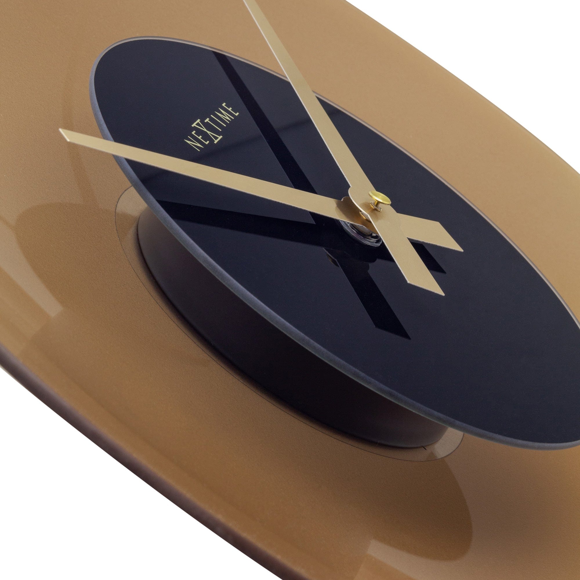 nextime-float-wanduhr-40-cm-silent-glasuhr-grau-brown-40-cm image 4
