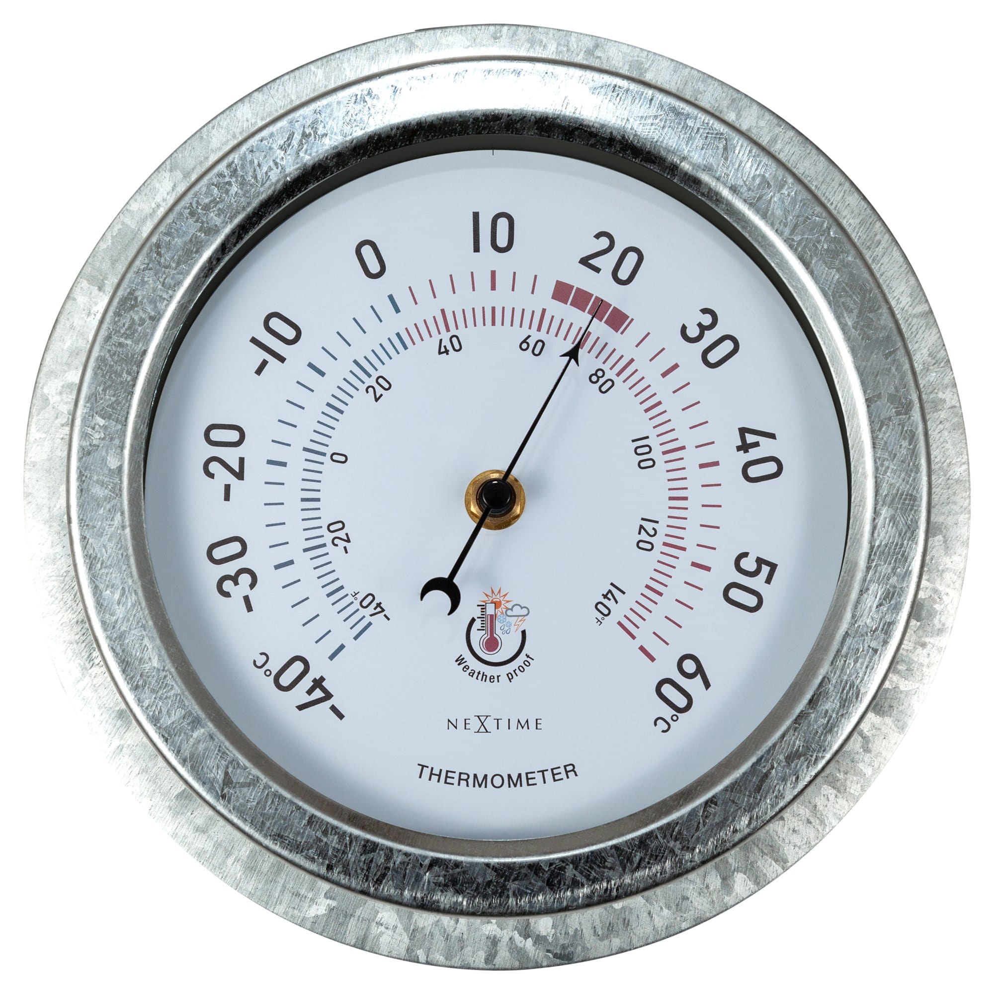 nextime-lily-gartenthermometer-22cm-metall-verzinkt-wetterfest image 1