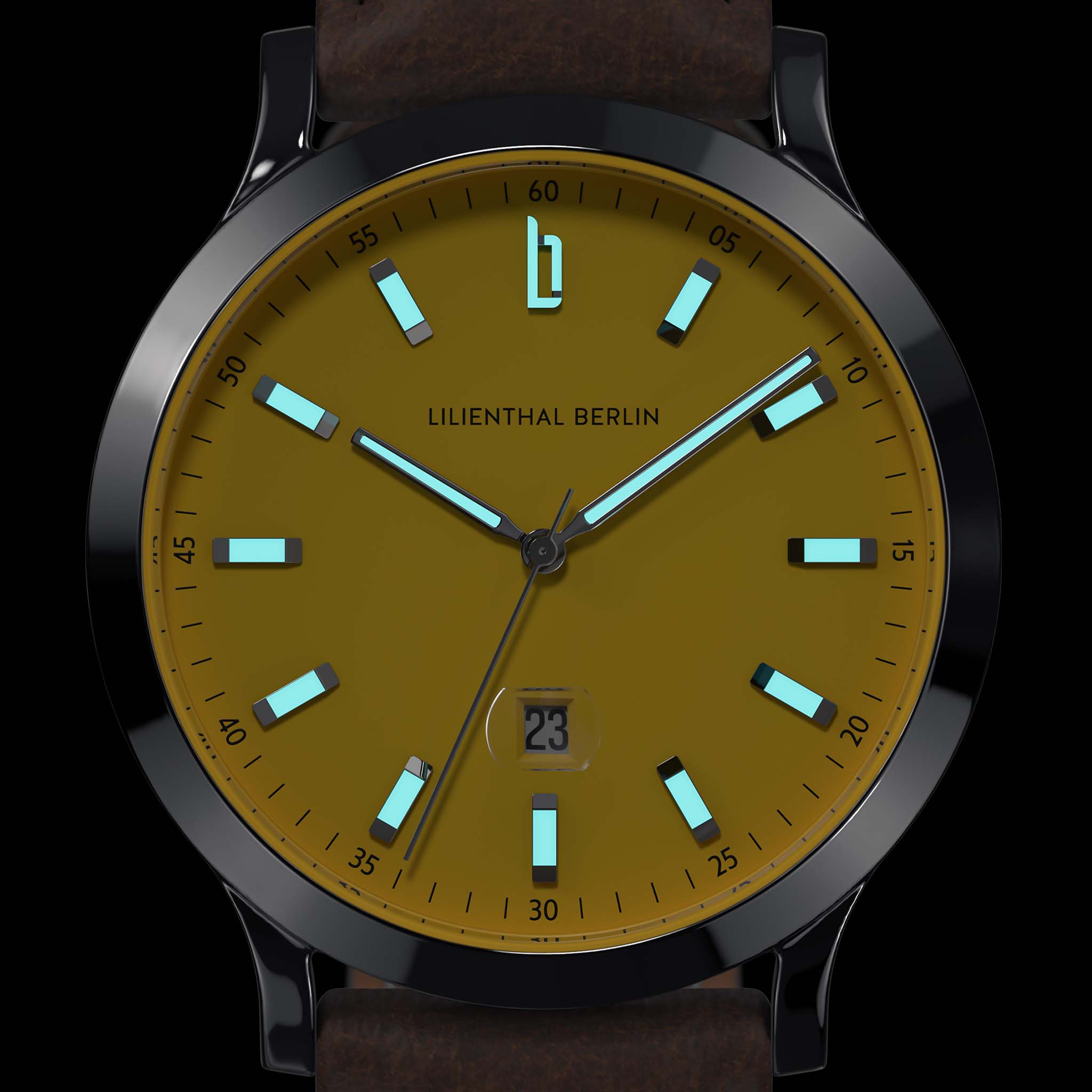 lilienthal-berlin-huxley-ii-armbanduhr-canary-yellow-40-mm image 7