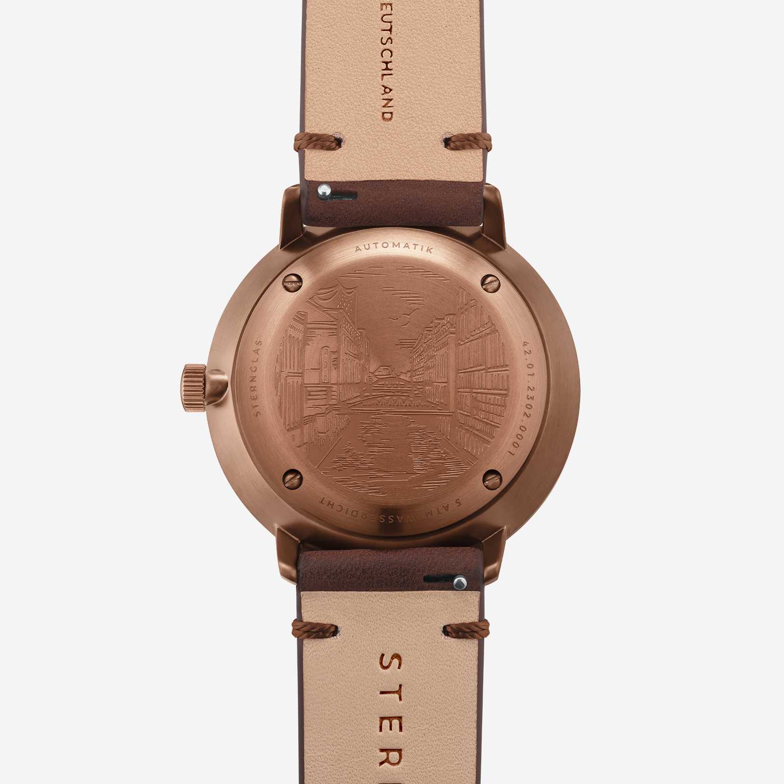 sternglas-hamburg-automatik-dunkelblau-bronze-42-mm-leder-herrenuhr image 8